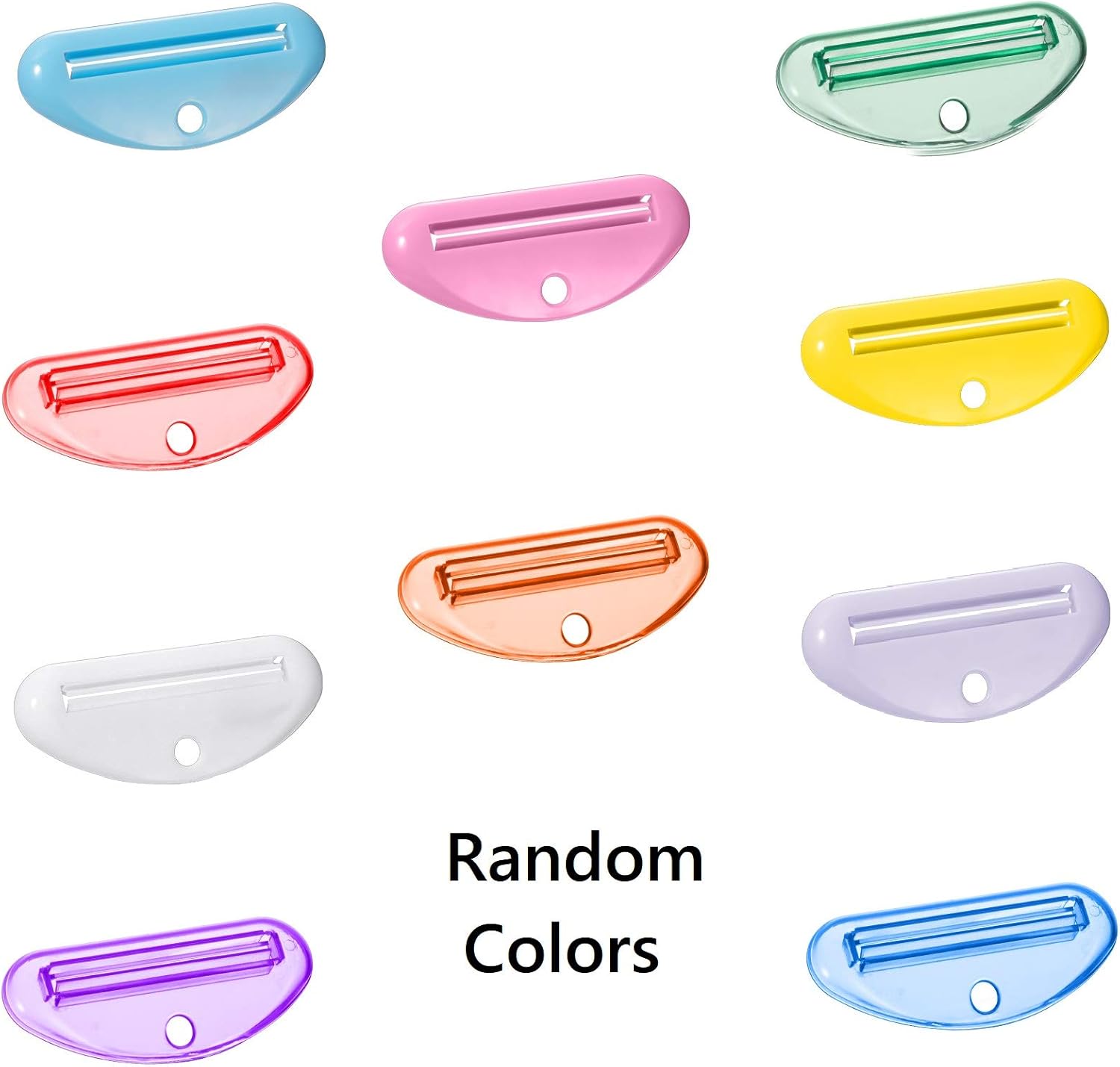 8 unidades de dispensador de tubo de pasta de dientes, soporte de exprimidor de tubos de plástico, clips de pasta de dientes para ahorrar pasta de