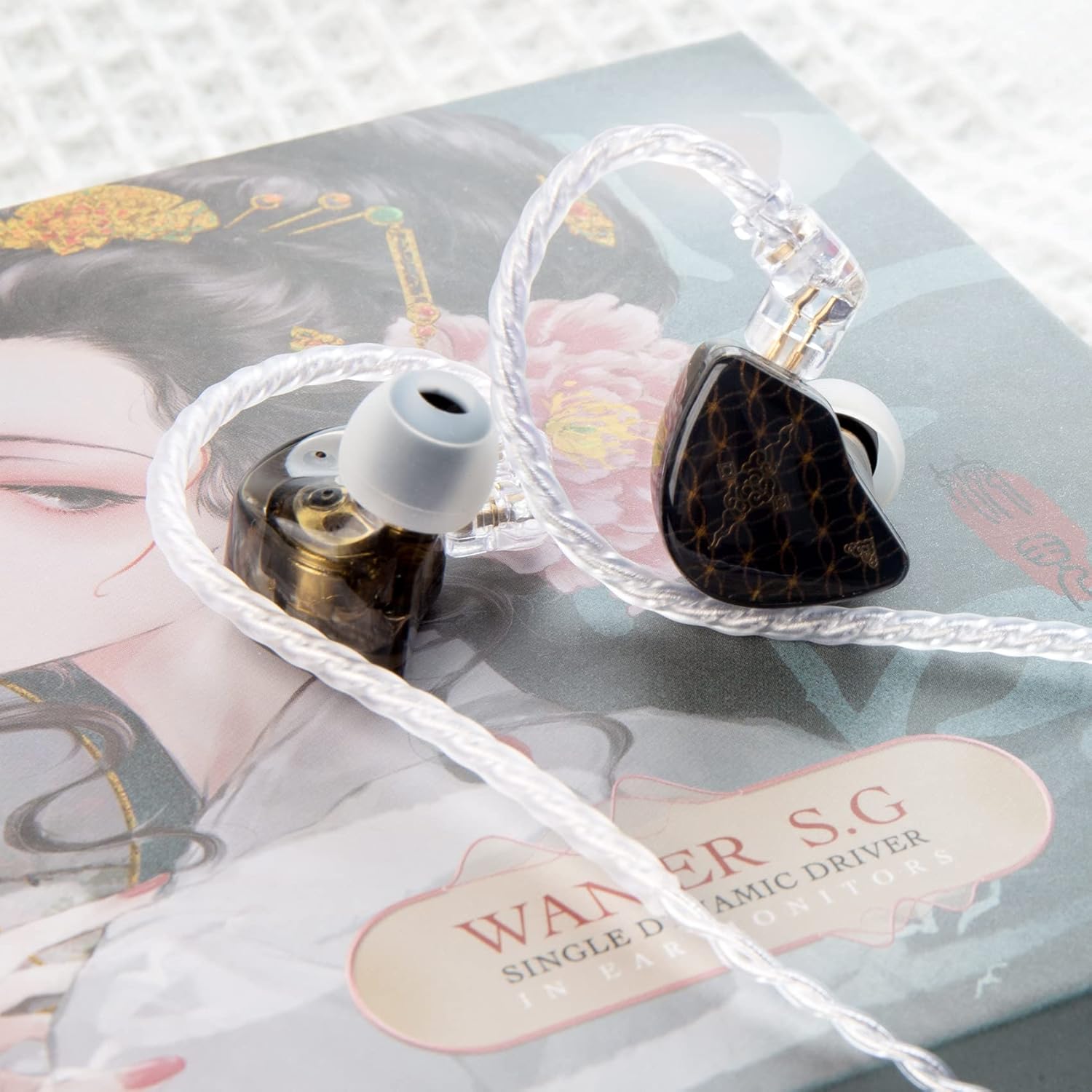 Kinboofi TANGZU WAN’ER S.G – Auriculares con monitor intrauditivo, auriculares con cable de alta fidelidad sin micrófono, auriculares deportivos con