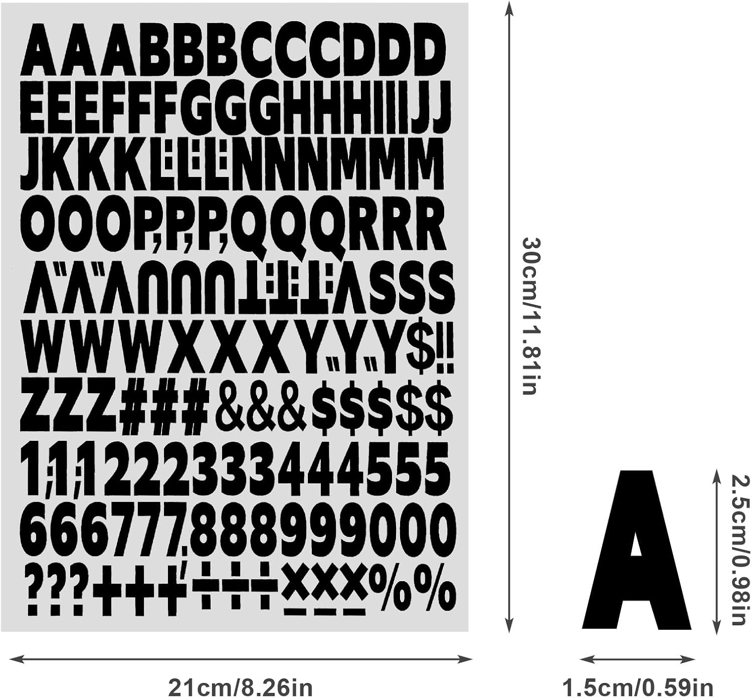 3 hojas, 504 piezas de letras y números para planchar para tela, letras de vinilo para planchar de 1 pulgada para ropa, letras de transferencia de
