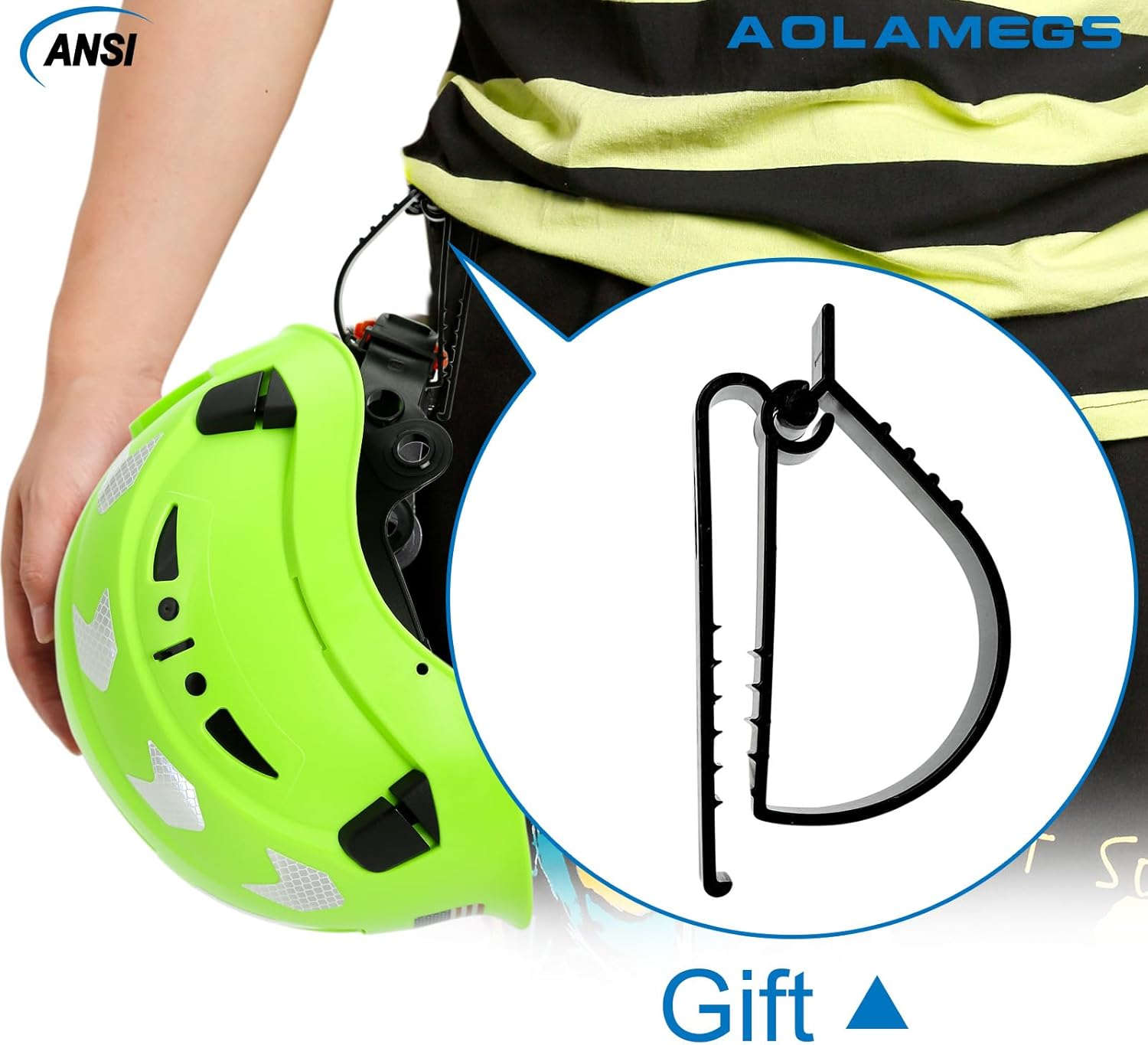 AOLAMEGS Casco de seguridad de construcción  ANSI Z89.1 OSHA aprobado por la OSHA cascos de seguridad con correas para la barbilla, sombreros