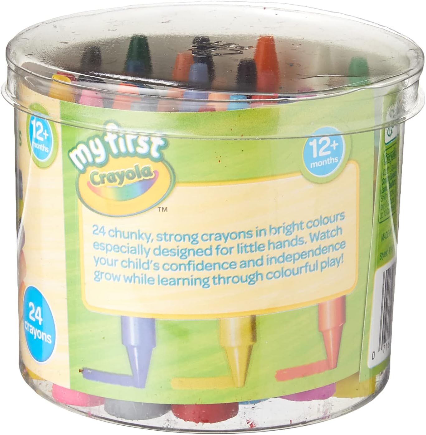 CRAYOLA MyFirst – Lápices de colores surtidos (paquete de 24)  Crayones colorantes de fácil agarre perfectos para manos de niños pequeños  Ideal