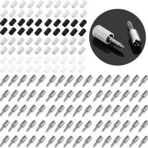 80 clavijas de soporte para estante con funda antideslizante, soportes de estante de tornillo autorroscantes sin perforaciones, soporte de tablilla, 80 clavijas de soporte para estante con funda antideslizante, soportes de estante de tornillo autorroscantes sin perforaciones, soporte de tablilla,