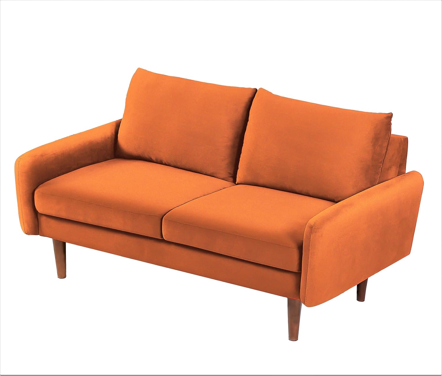 Kent Sofá biplaza de terciopelo para salas de estar modernas y espacios compactos, cómodo sofá de 2 plazas, muebles de estudio con diseño elegante,