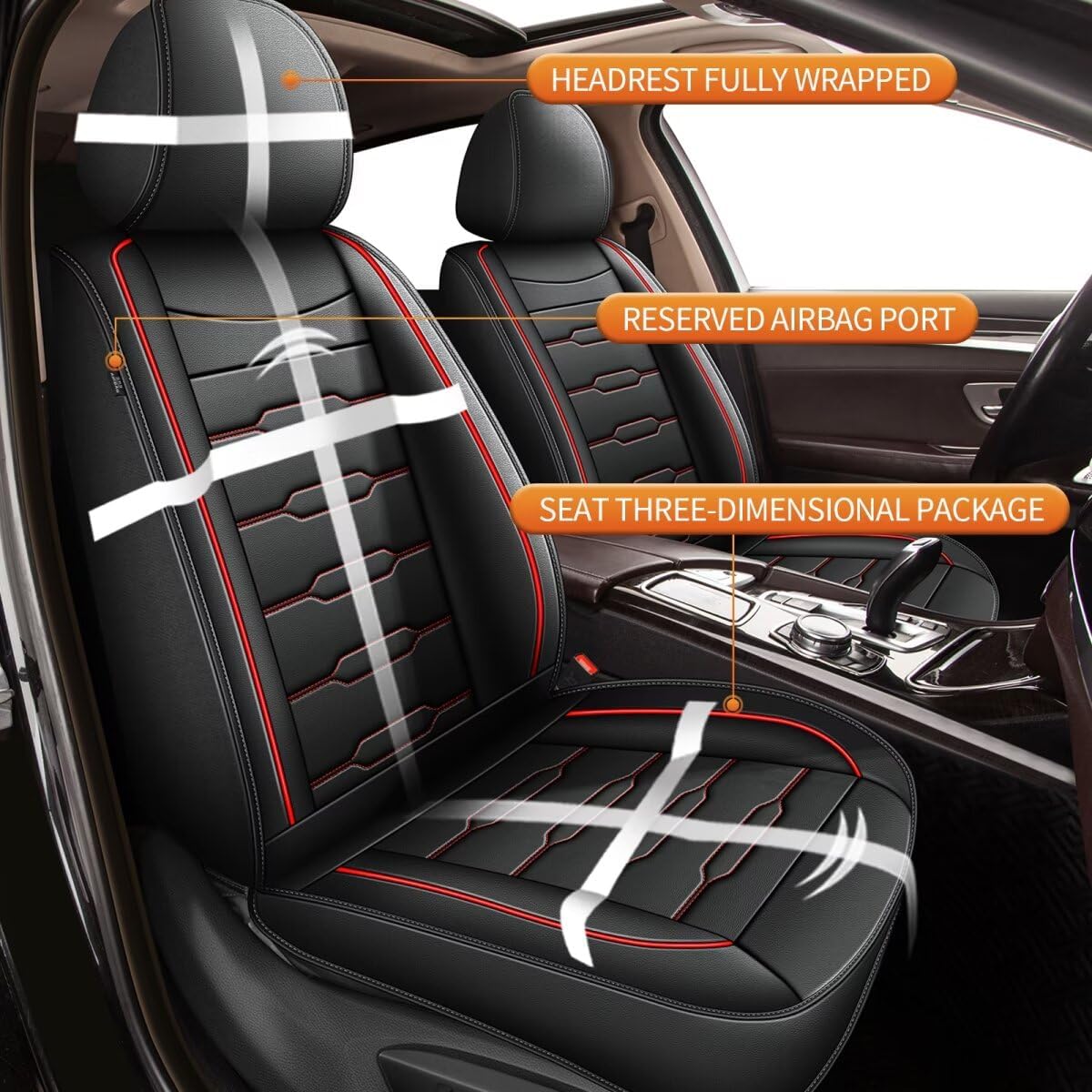 AOMSAZTO Funda de asiento personalizada para Mazda 6 2007-2021 Mazda6, fundas de asiento de automóvil de piel sintética compatibles con bolsa de