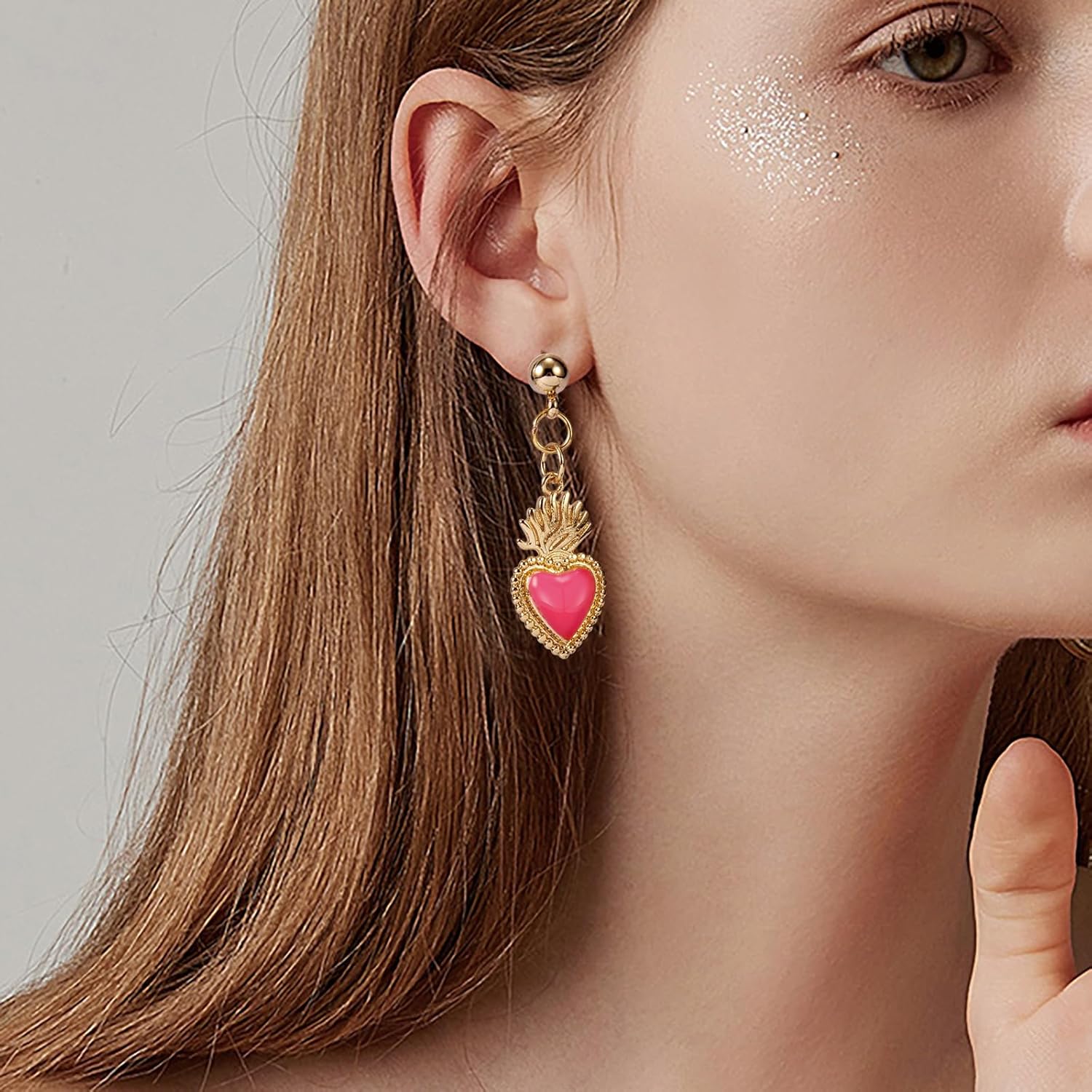 Abalorio de latón dorado con esmalte y anillos de salto para joyería pendientes pulsera collar fabricación