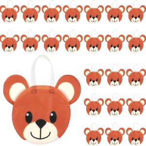 24 bolsas de regalo de fiesta de baby shower de oso no tejidas para baby shower, bolsas de regalo de cumpleaños con asas, bolsas de papel marrón 24 bolsas de regalo de fiesta de baby shower de oso no tejidas para baby shower, bolsas de regalo de cumpleaños con asas, bolsas de papel marrón