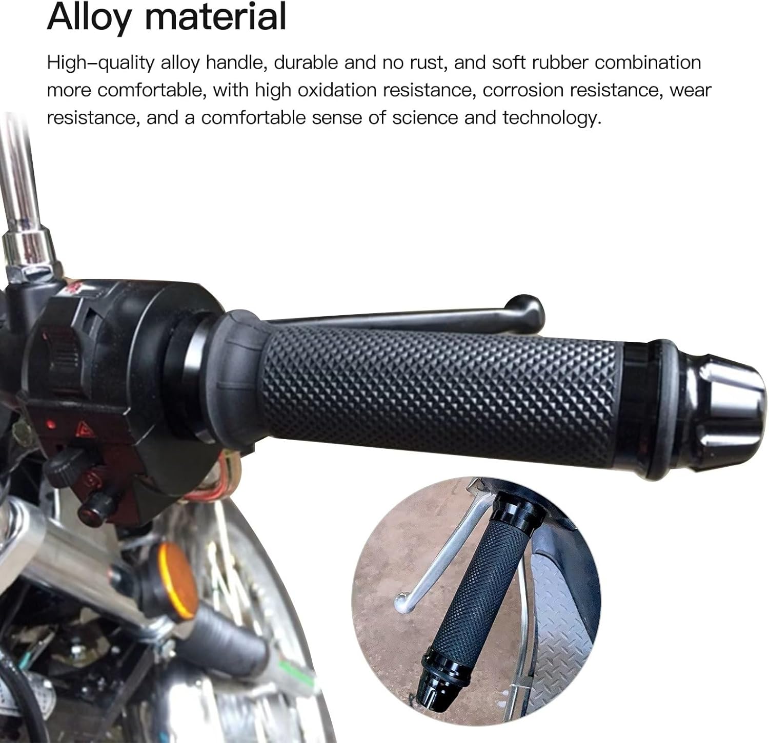 1 par de manillar de goma de gel de aluminio para motocicleta para Kawasaki Versys 650 2013-2018