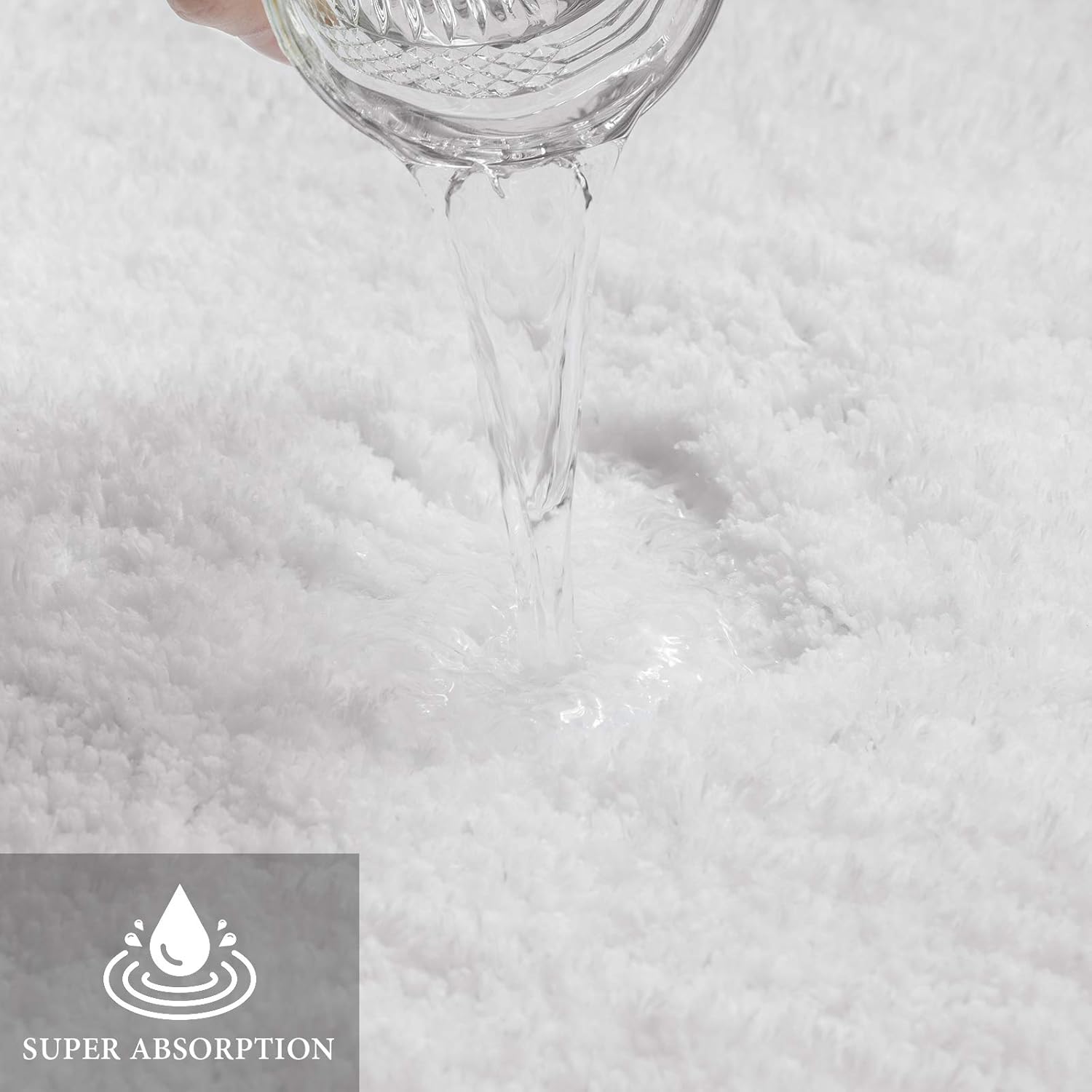 MIULEE – Juego de 2 tapetes de baño antideslizantes y peludos de microfibra de felpa suave, extragruesos y absorbentes, para bañera y ducha, lavable