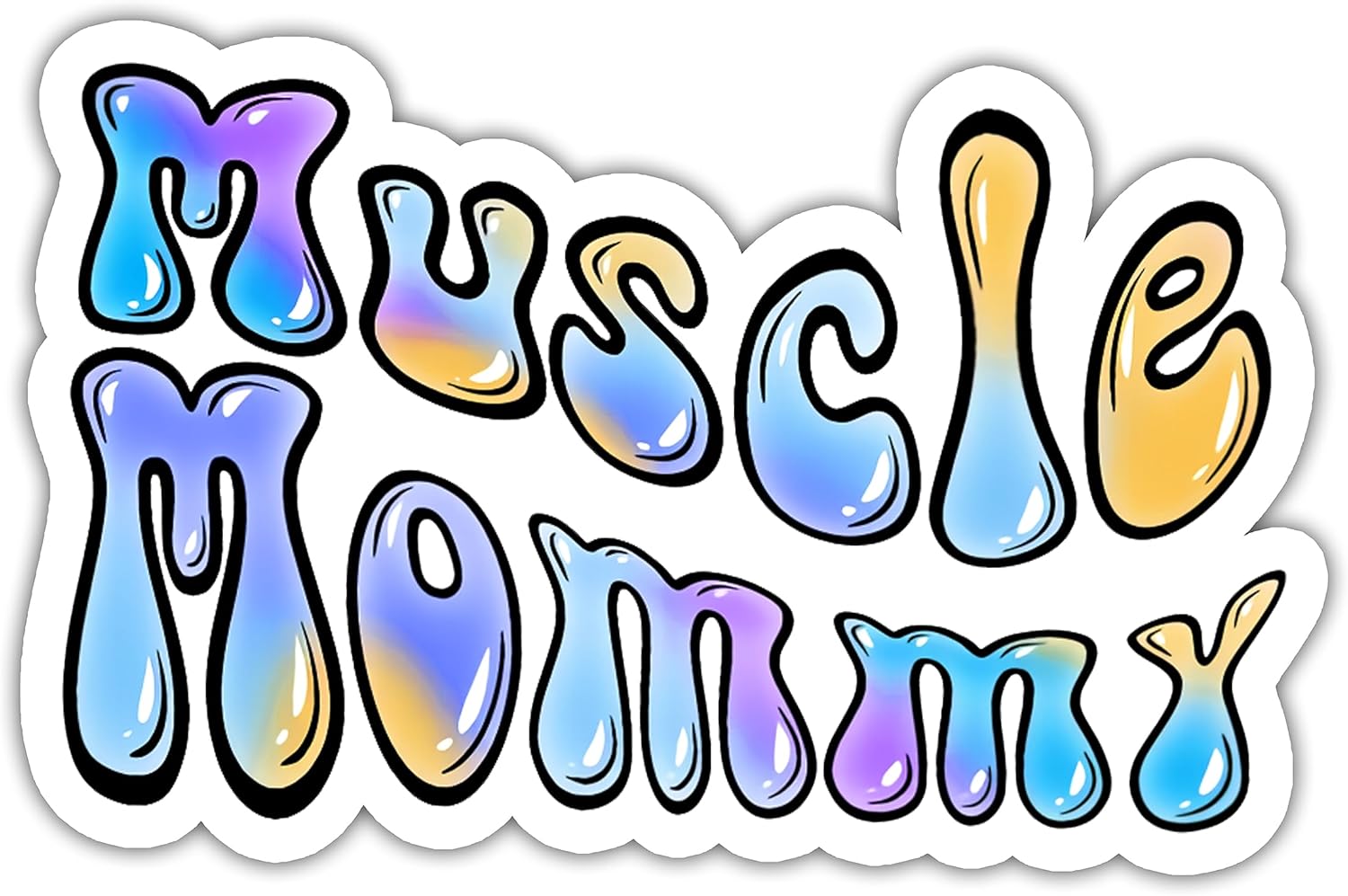 Milleyz Muscle Mommy – Calcomanías de fitness, calcomanías de entrenamiento, calcomanías de gimnasio, calcomanías de mamá, calcomanías de vinilo