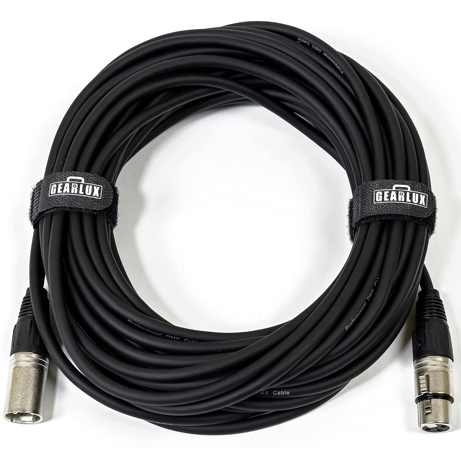 Gearlux Cable DMX de 50 pies de 3 pines macho a hembra, paquete individual