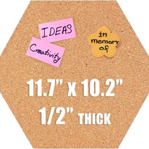 Tablero de anuncios de corcho hexagonal, tableros de corcho pequeños de 12 pulgada de grosor para paredes, azulejos de corcho autoadhesivos para Tablero de anuncios de corcho hexagonal, tableros de corcho pequeños de 12 pulgada de grosor para paredes, azulejos de corcho autoadhesivos para