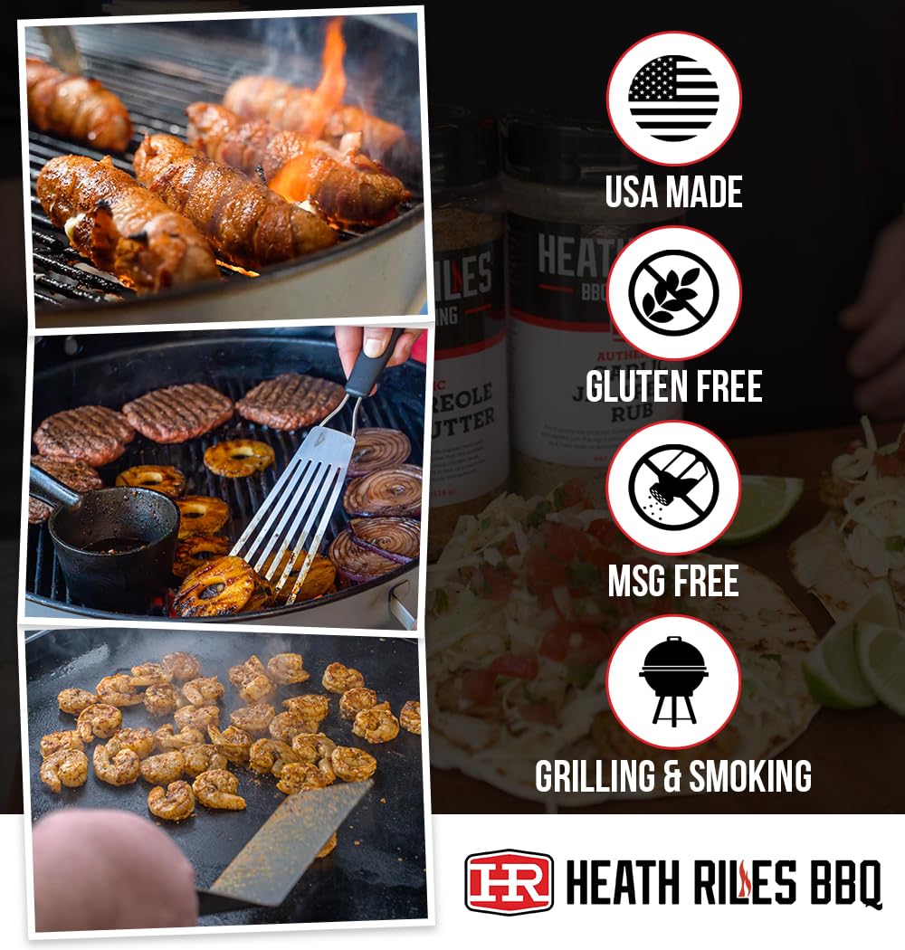Heath Riles BBQ, Condimento Honey Rub, receta Champion Pitmaster, mezcla de especias agitadoras, 12 onzas