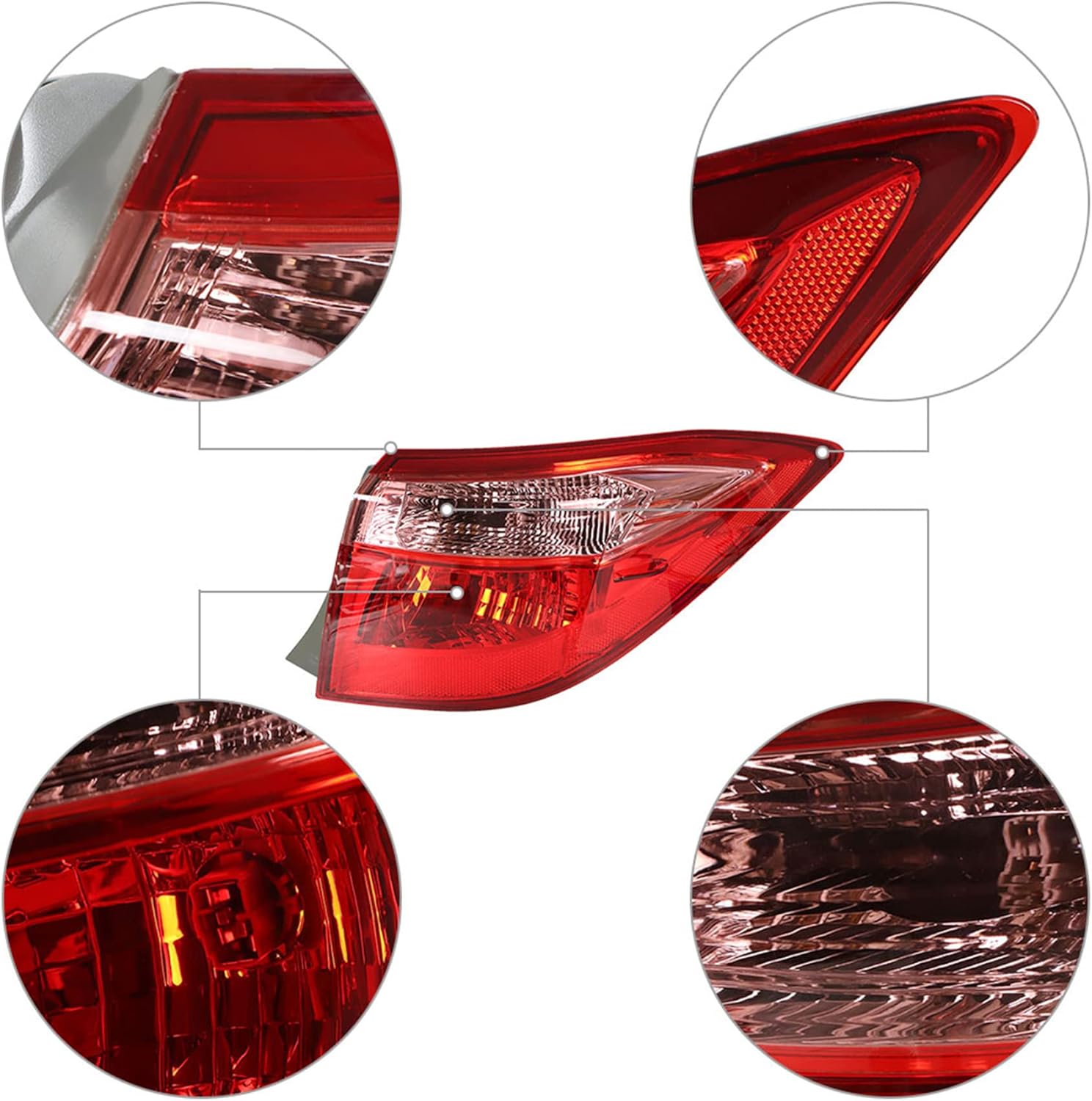 Repuesto para Toyota Corolla 2017 2018 2019 Luz trasera freno trasero derecho lado pasajero exterior 8155002B00 TO2805130