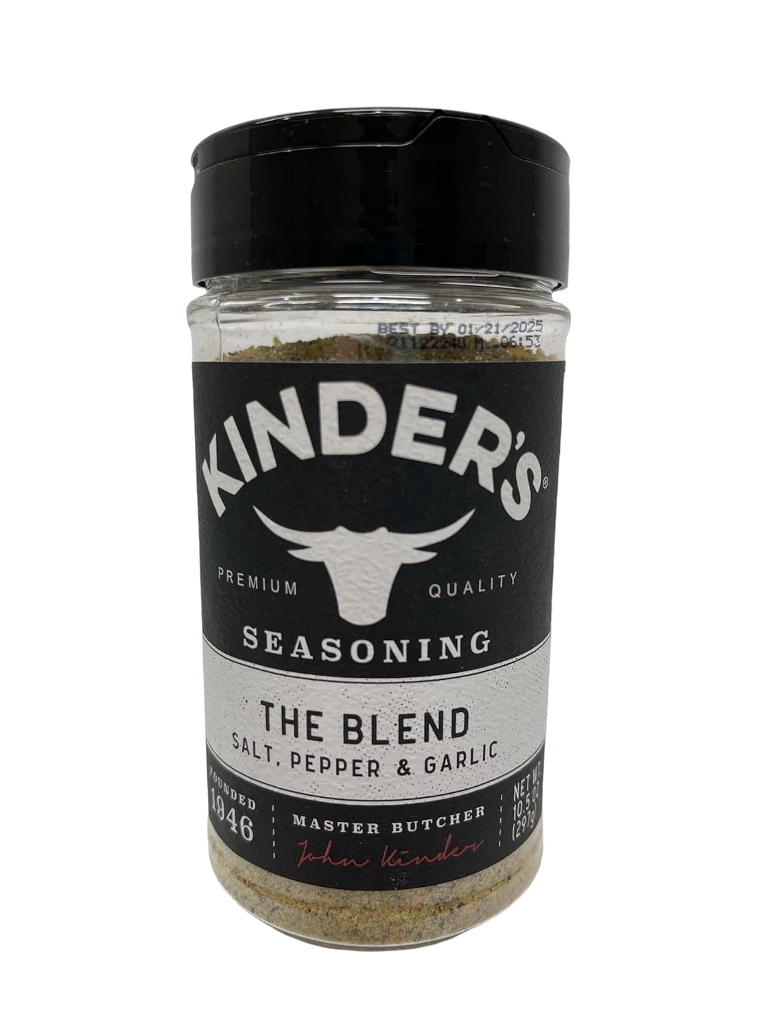Kinders Seasoning & Rub Bundle Prime Steak, Bourbon Peach, The Blend y ThisNThat Recipe Card