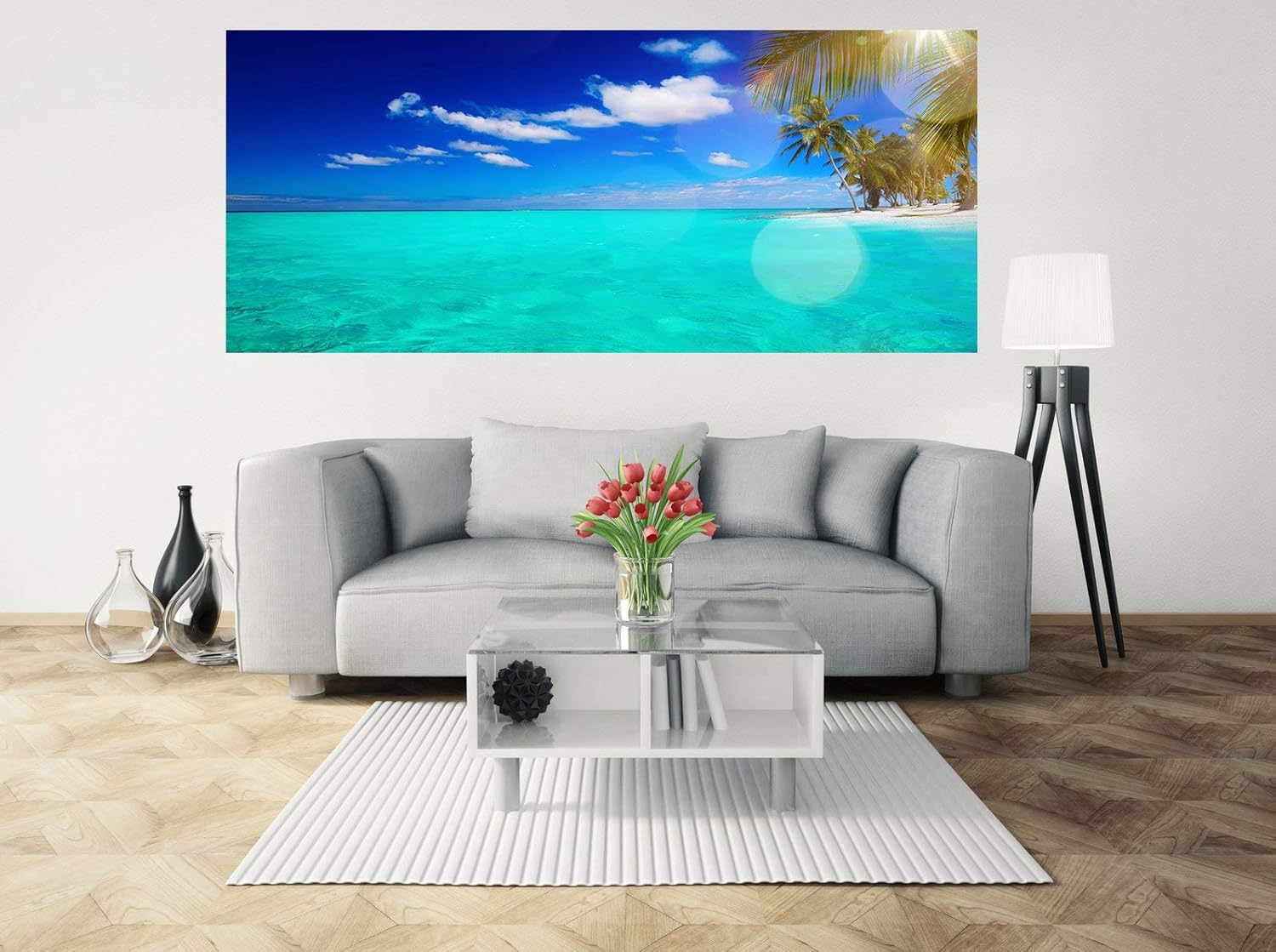 Mi Alma Calcomanías de vinilo extraíbles 3D para pared, calcomanías de vinilo para pared, gran variedad de playas tropicales, fáciles de aplicar,