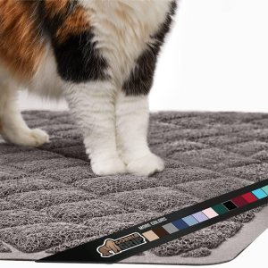 Gorilla Grip – Tapete grueso para arena de gato, 24 x 17, menos residuos, atrapa suciedad, se mantiene en su sitio, suave para las patas, limpieza Gorilla Grip – Tapete grueso para arena de gato, 24 x 17, menos residuos, atrapa suciedad, se mantiene en su sitio, suave para las patas, limpieza