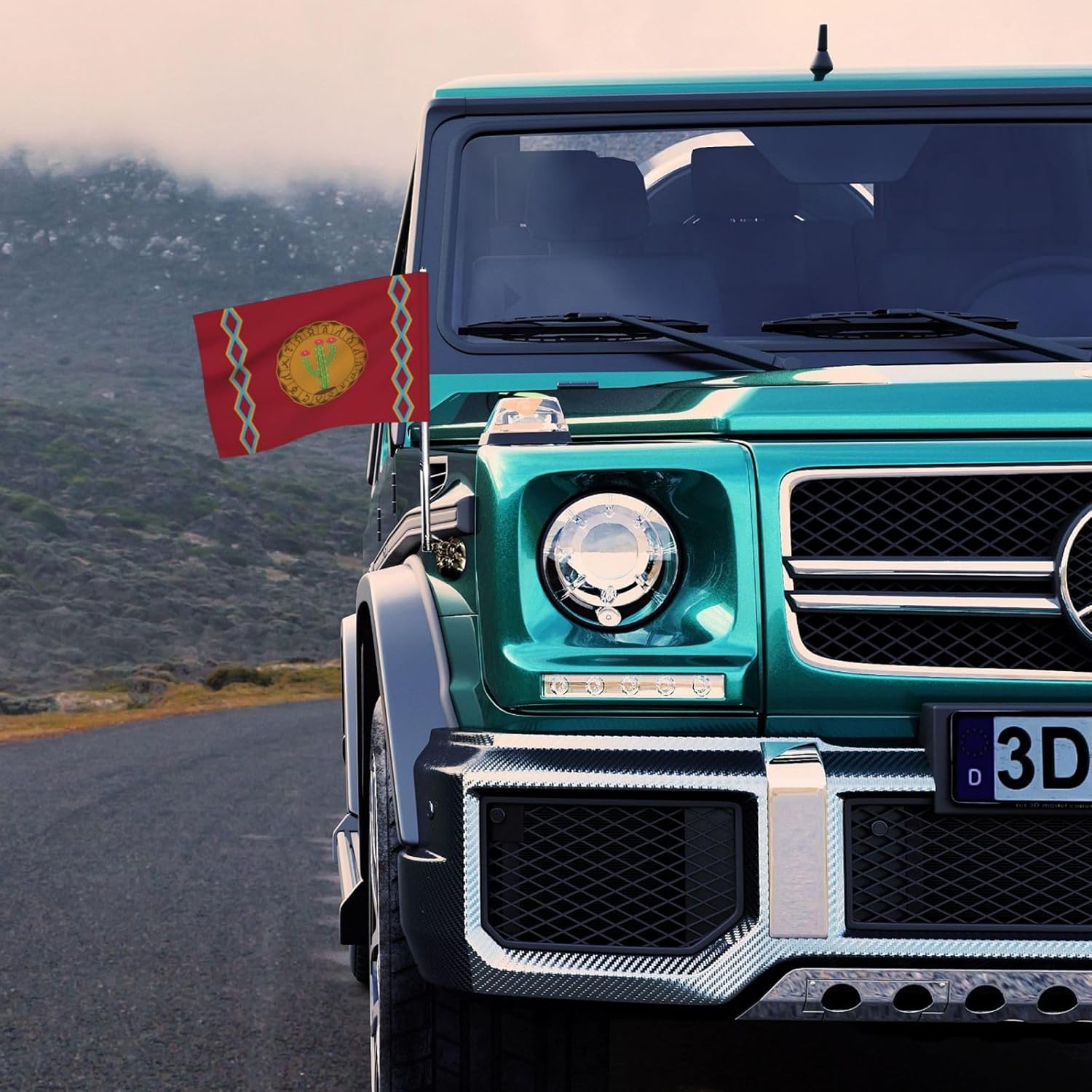 Double Sided Printing Panteera Wayuu Car Flag 12×18 Inches Car Window Clip Flags Car Decoration Banner