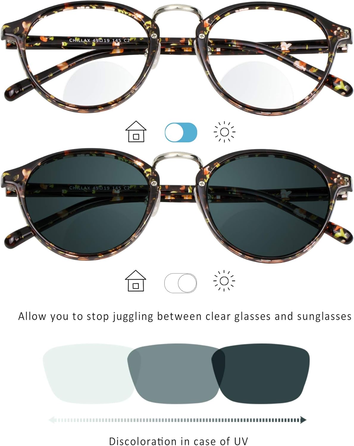 LifeArt – Gafas de lectura bifocales para mujeres y hombres, antideslumbrantes
