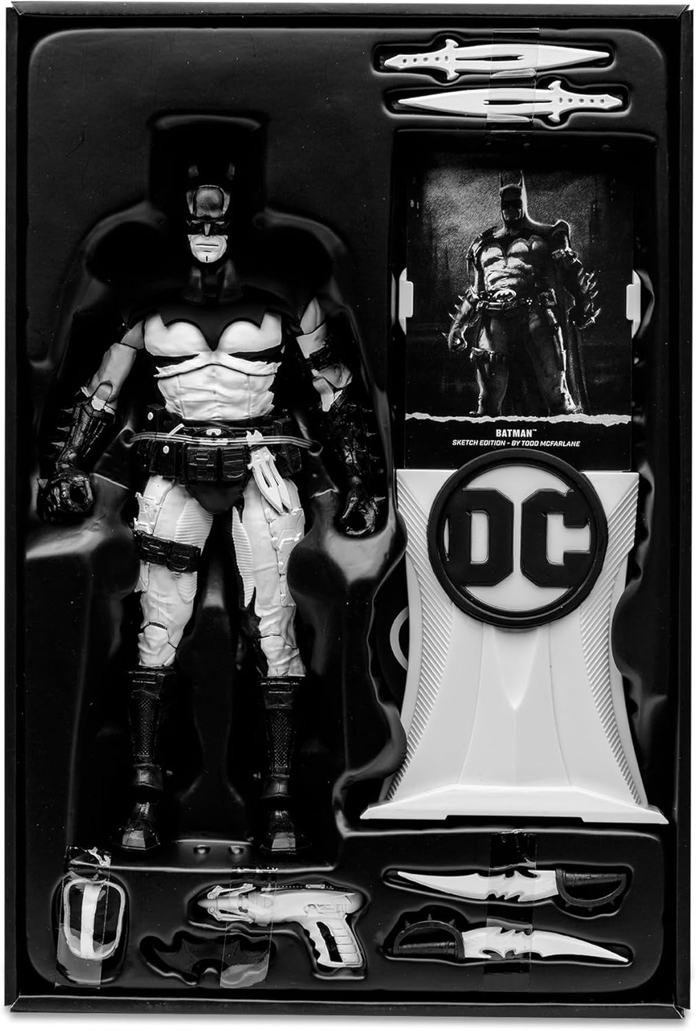 McFarlane Toys DC Multiverse Batman – Figura a escala de 7 pulgadas, edición de artista de bocetos con accesorios exclusivos, ultra articulación,