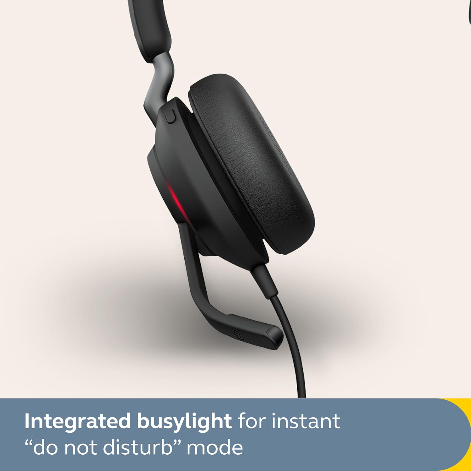 Jabra Evolve2 40 SE Auriculares con cancelación de ruido mono con cable – Cuenta con tecnología de llamada de 3 micrófonos y cable USB-A –