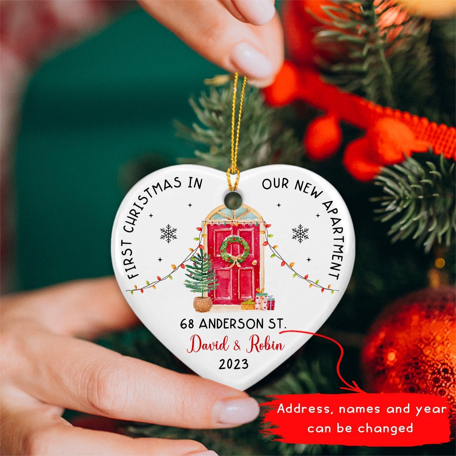 Adorno personalizado para la primera Navidad en nuestro nuevo apartamento 2024, 2024, 2024, adorno de nuestro primer apartamento, regalos para