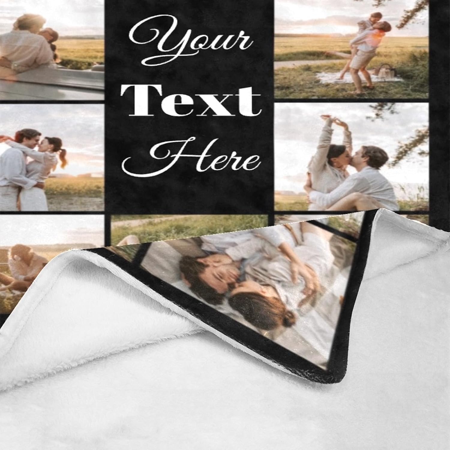 Manta personalizada con imagen, regalos personalizados para cumpleaños, aniversario, Navidad, Año Nuevo, 10 fotos, 30 x 40 pulgadas (forro polar de