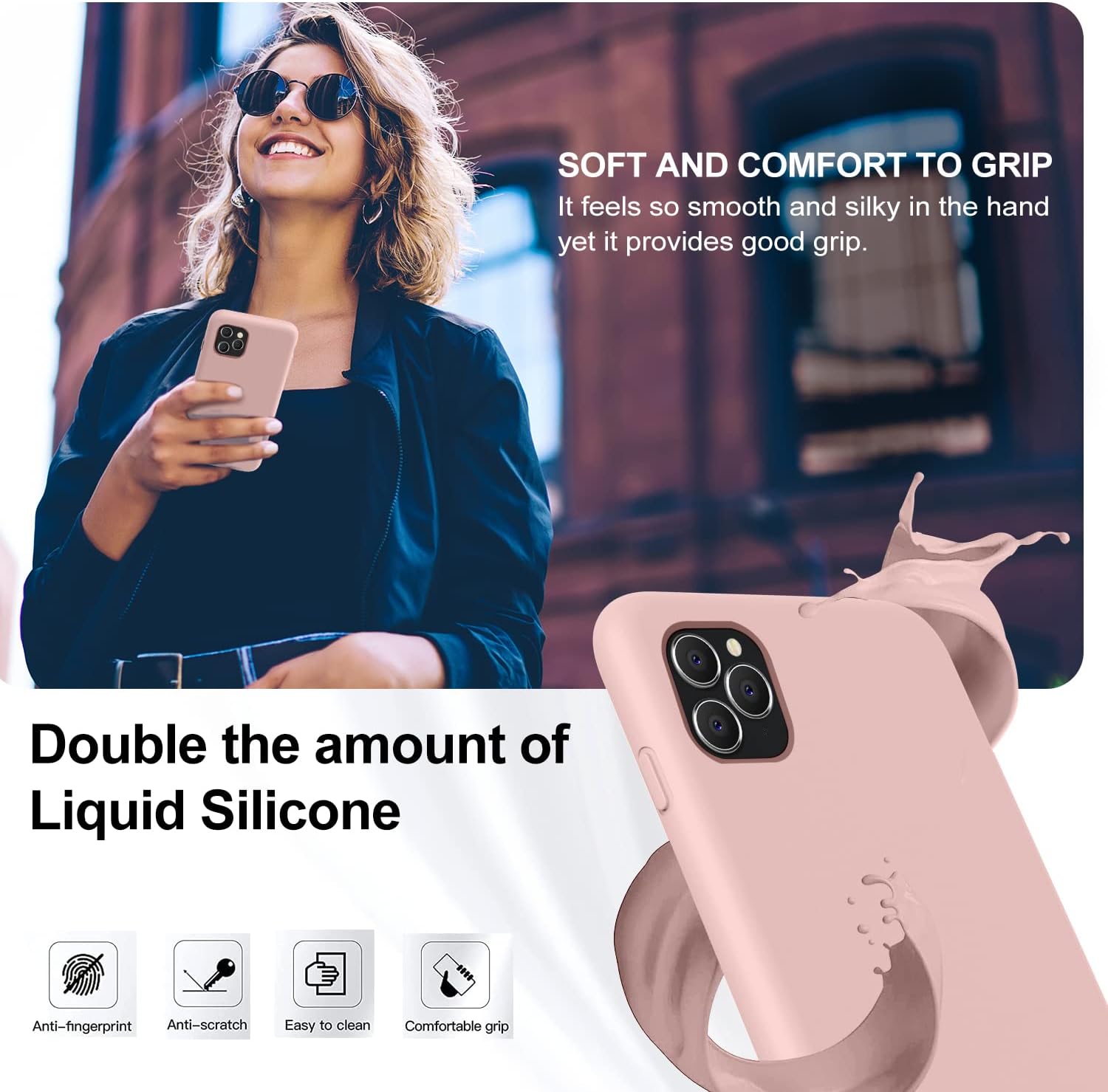 Vooii – Funda de silicona para iPhone 6.5 pulgadas