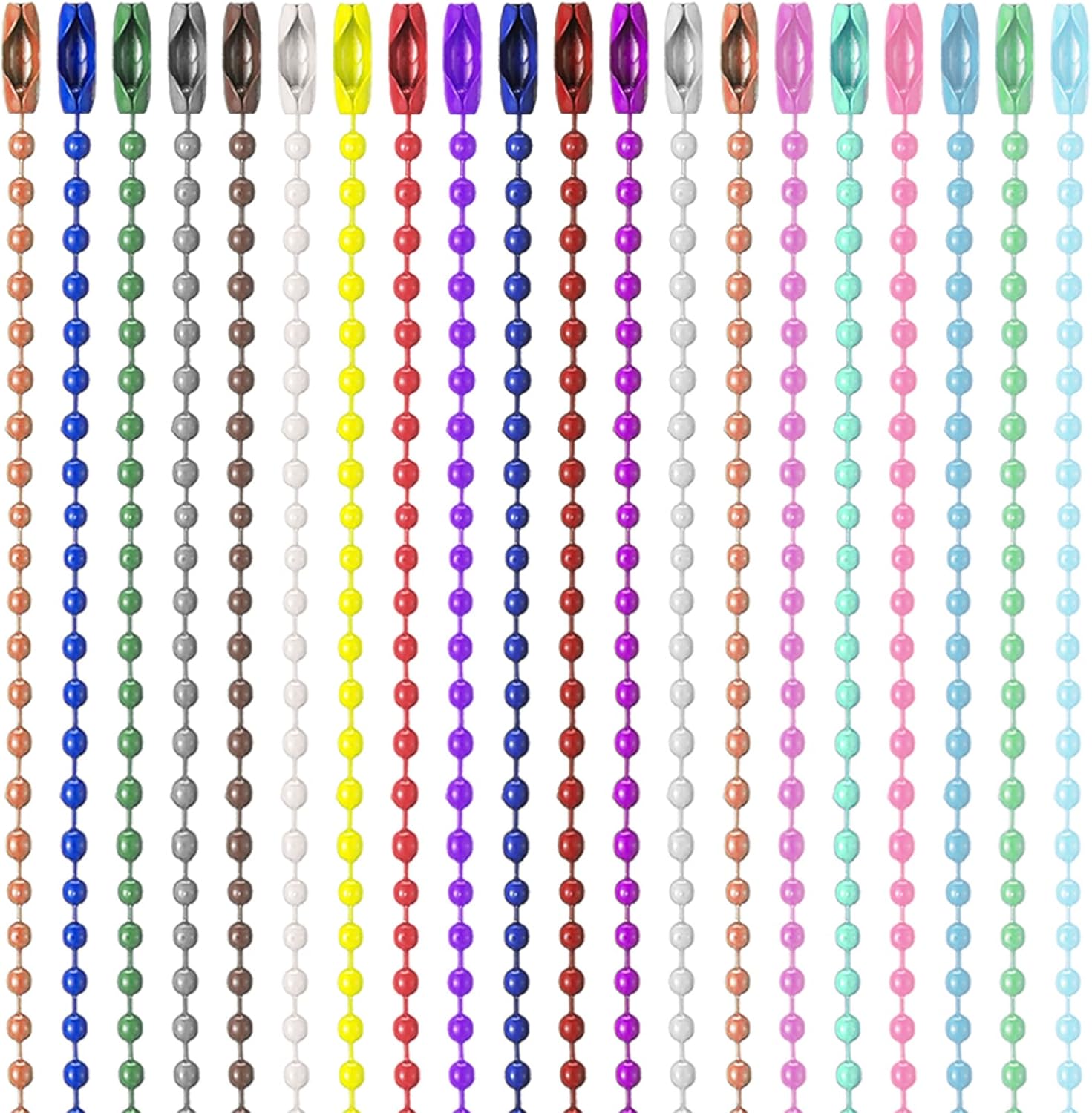 100 unidades de cadena de metal para perro, cadena de eslabones de cuentas a granel, cadenas de collar con cuentas para hacer joyas, suministros de