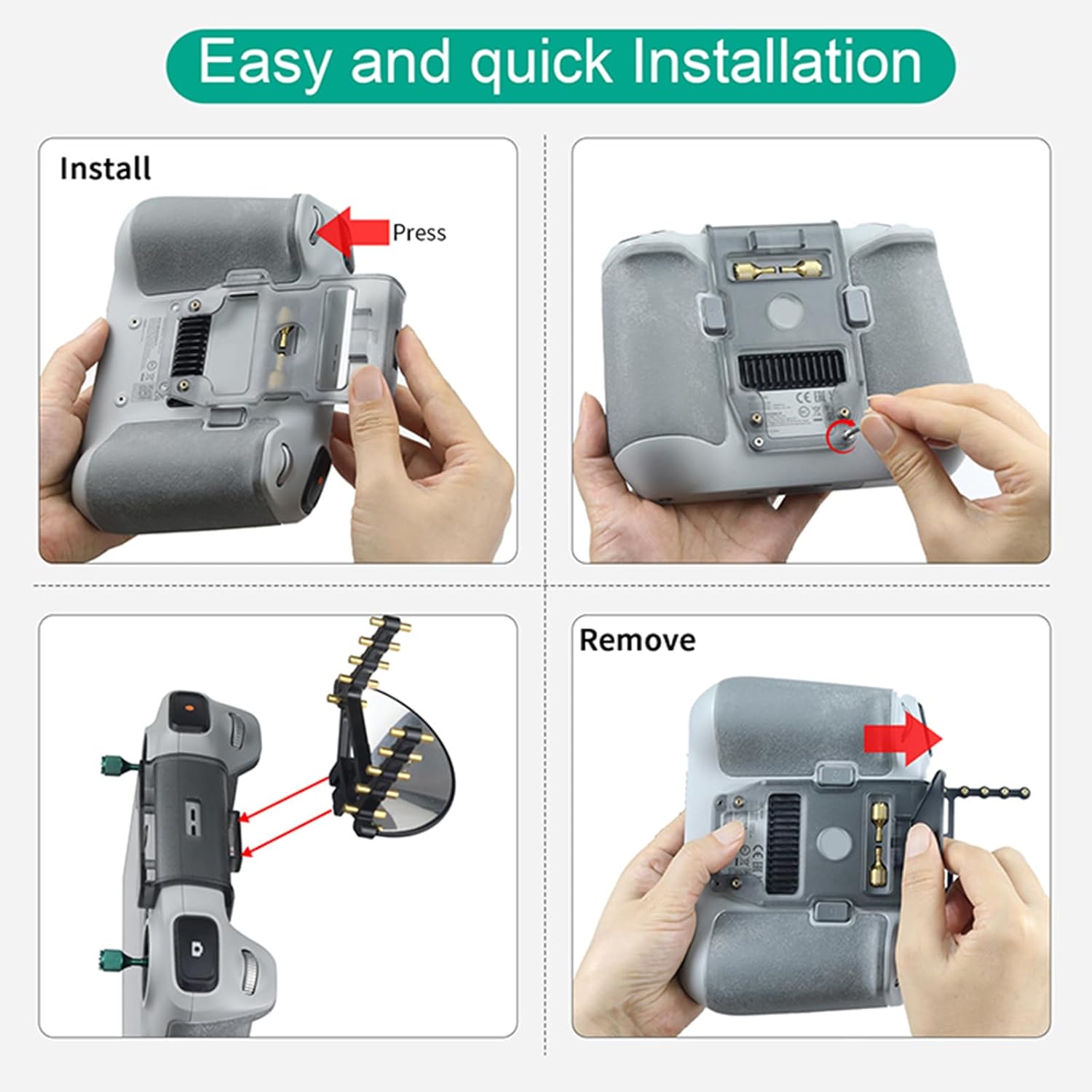 Amplificador de señal para DJI RC Control Remoto Antena Extensor de Rango Compatible con DJI RC Mini 3Mini3 Pro