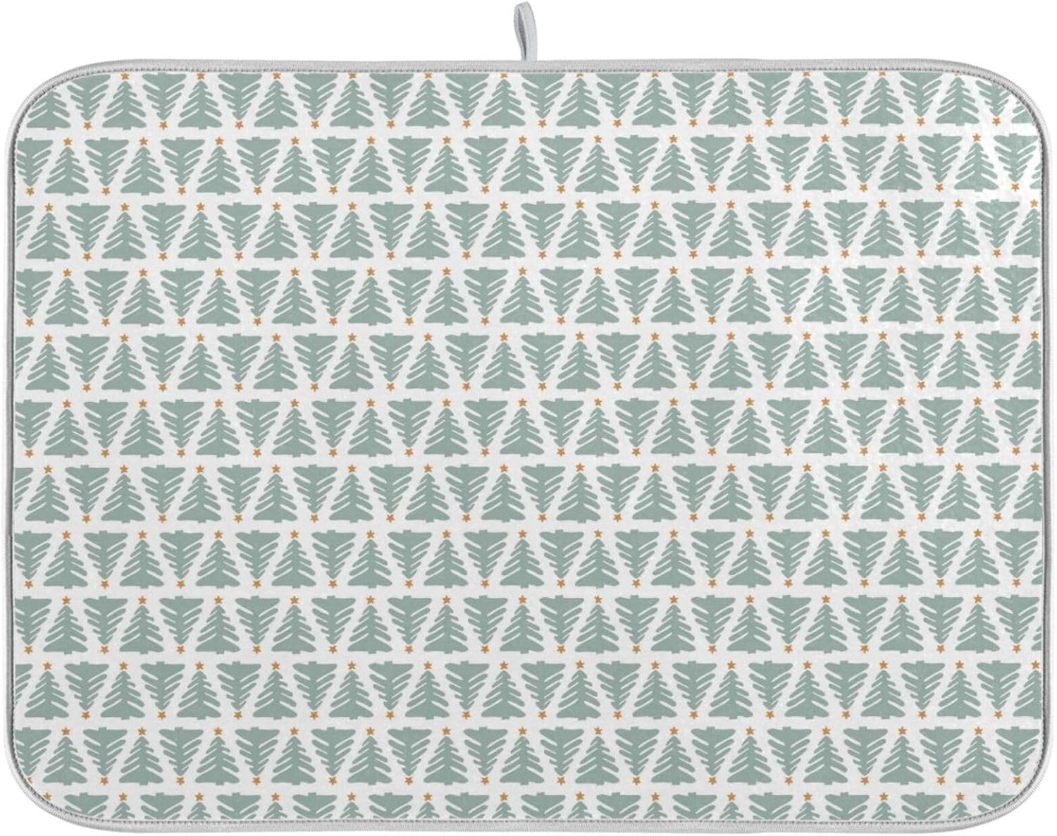 Christmas Tree Triangle Dish Mat Washnable Absorbent Drying Mat For Kitchen Counter Countertop Mat Tapete Para Cocina 16” x 18”