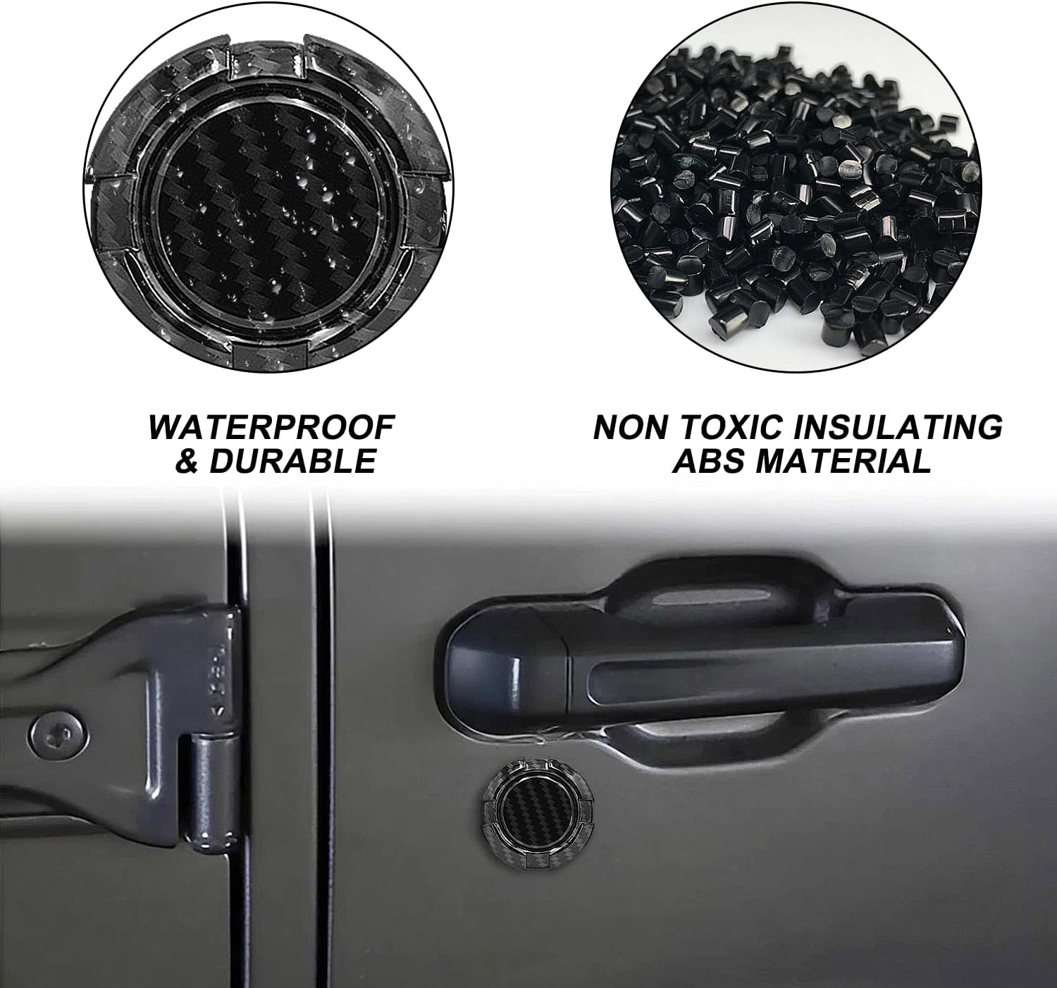 Accesorios de puerta de automóvil para Jeep  Cubierta de llave de puerta exterior para Jeep Wrangler y accesorios Jeep Gladiator  Cubierta de