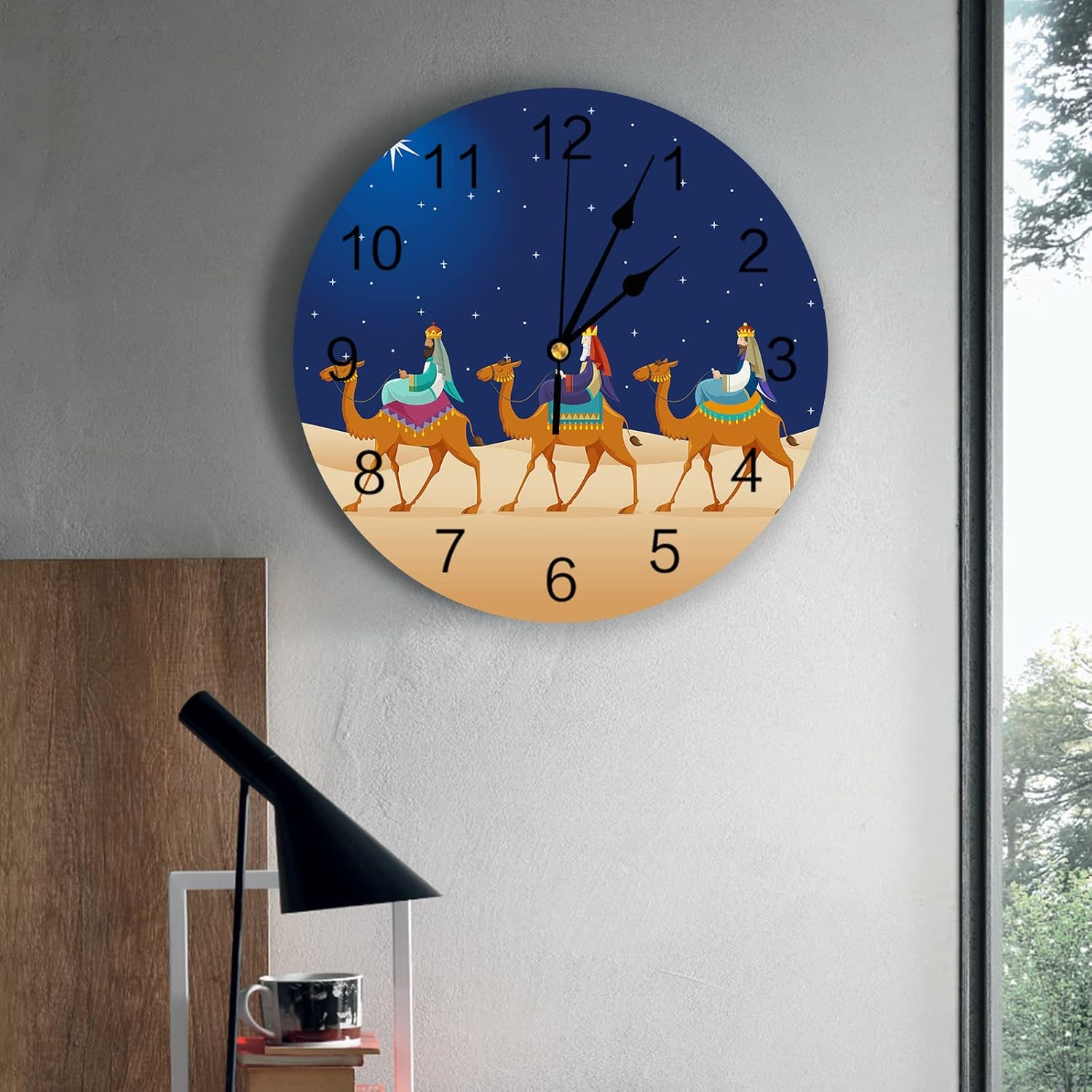 Silent – Reloj de pared decorativo sin tictac para cocina, dormitorio, baño, oficina, sala de estar, lavandería, hogar, funciona con pilas, reloj de