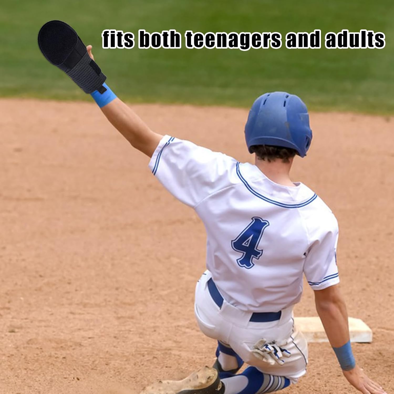 2 guantes deslizantes de béisbol para sóftbol, ajustable, mano izquierda, mano derecha, adultos y adolescentes, guante protector universal,