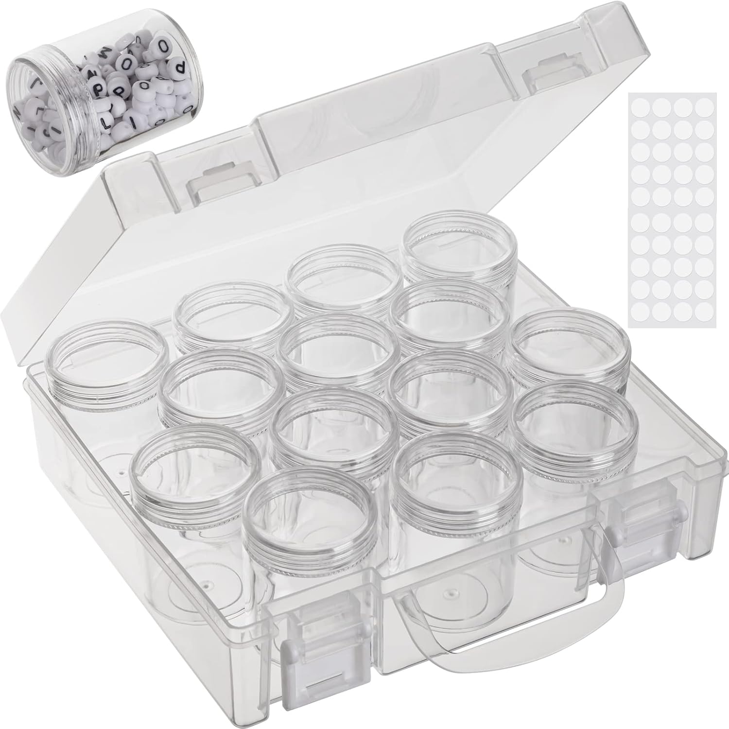 Caja organizadora de cuentas, caja de almacenamiento de arte de pintura de diamante, accesorios de arte de pintura de diamante, contenedores de