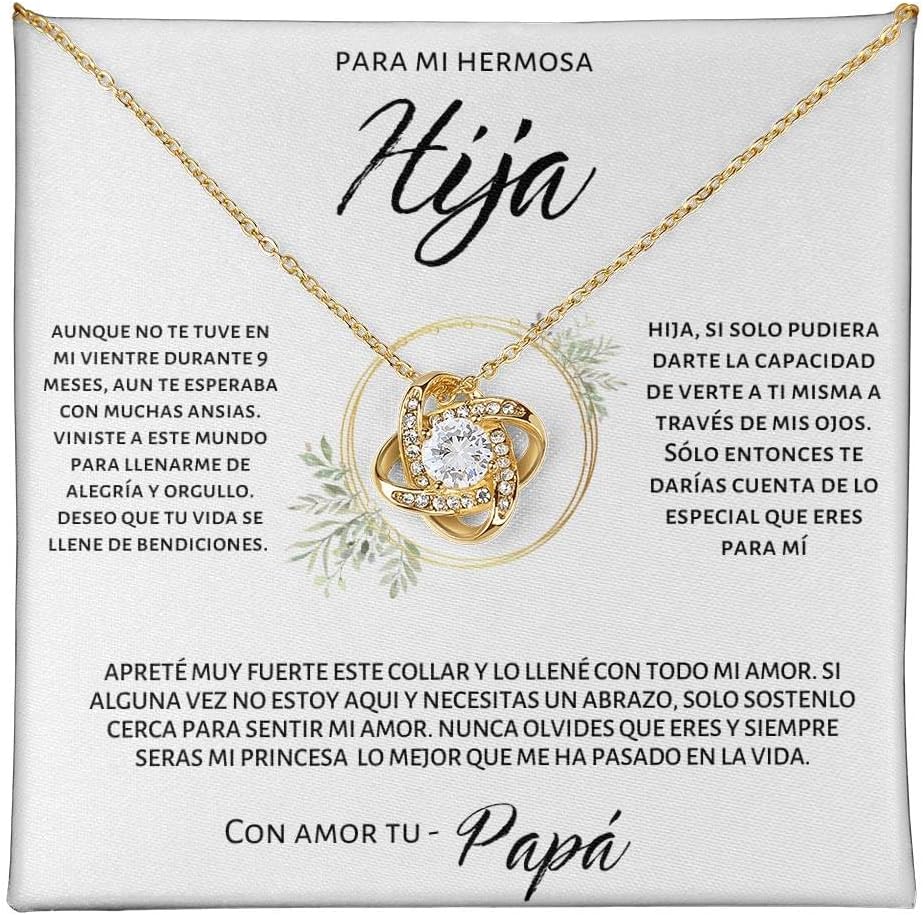 LEO’S PRINT SHOP Regalo para Hija Collar para hija de Papá, Joyas Únicas que Reflejan la Belleza del Vínculo Padre-Hija en su Cumpleaños,