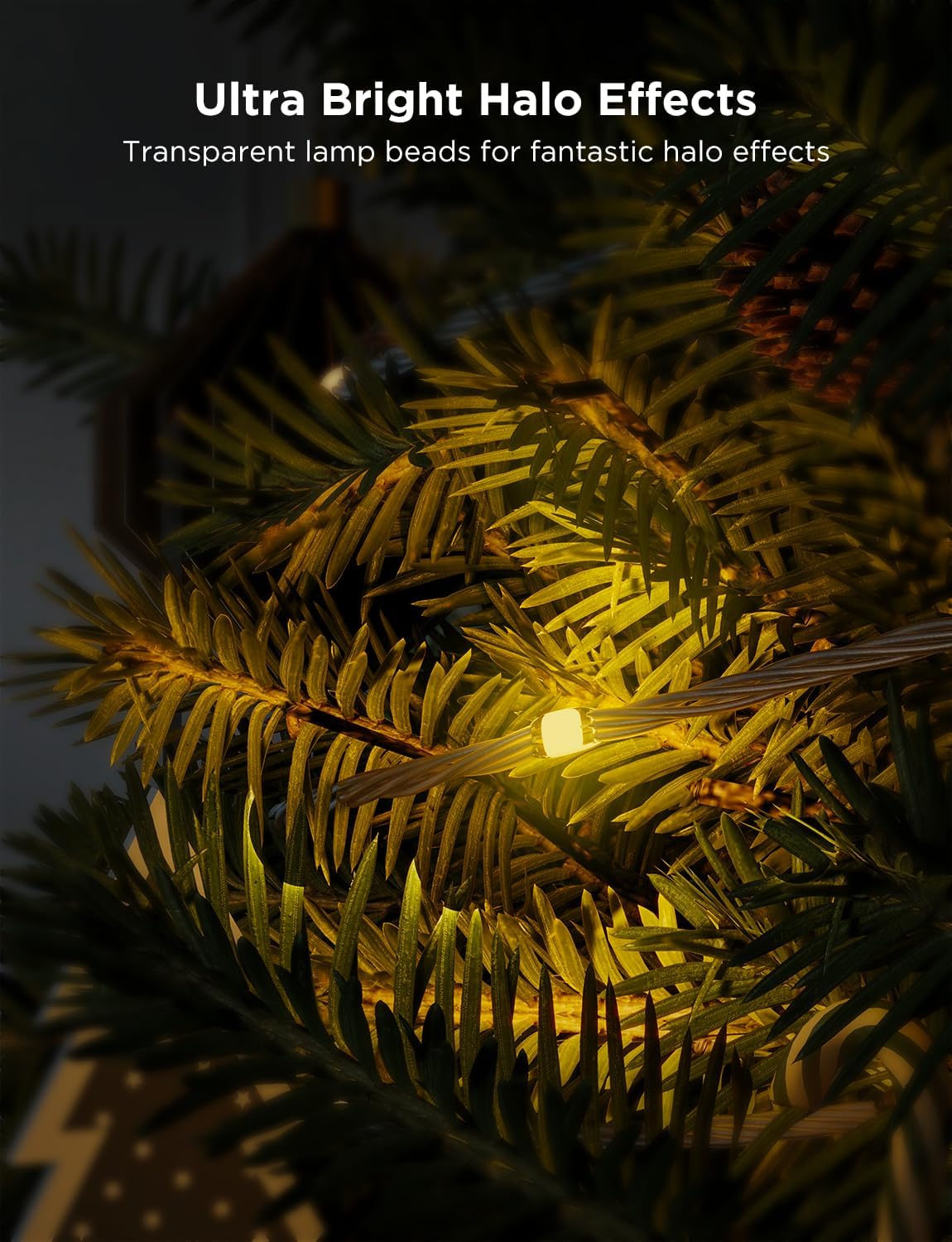 Govee Cadena de luces de 33 pies, luces inteligentes RGBIC para interiores con más de 99 modos de escena preestablecidos, luces LED de Navidad