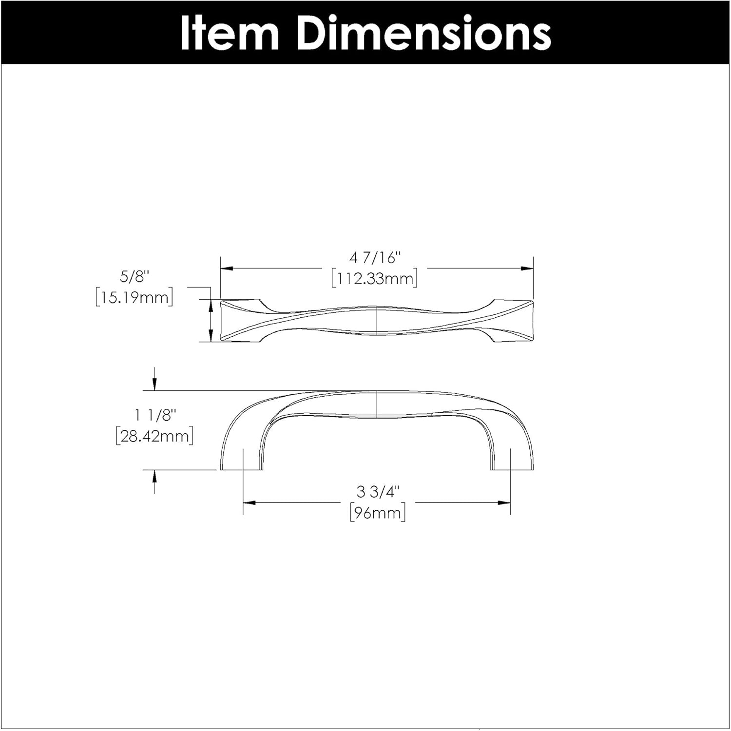 Hickory Hardware Manijas de gabinete de cocina, tiradores de cajón para cajones de gabinetes de cocina, aparadores, accesorios para baño, centro de