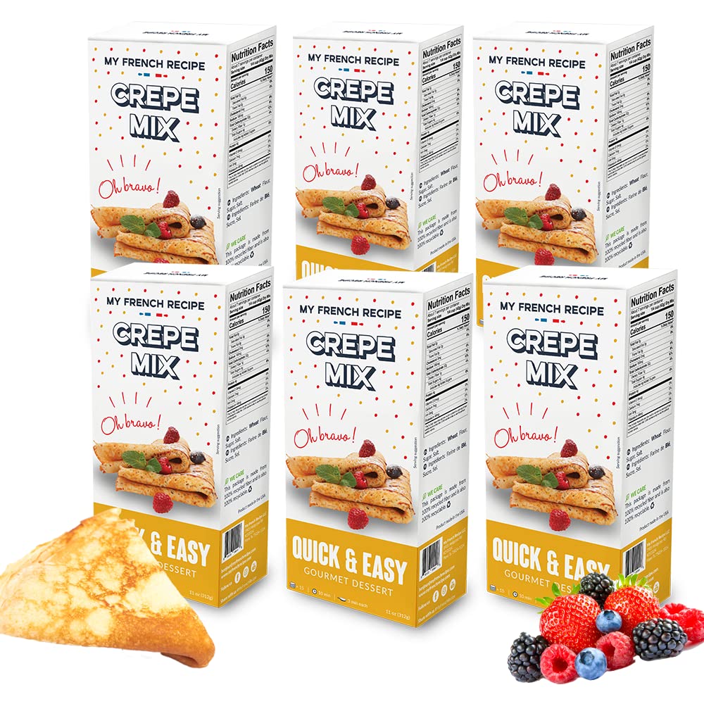 My French Recipe Mezcla de crepes – Mezclas de horneado rápidas y fáciles – Para hacer mezcla de crepes estilo francés – Comida francesa tradicional