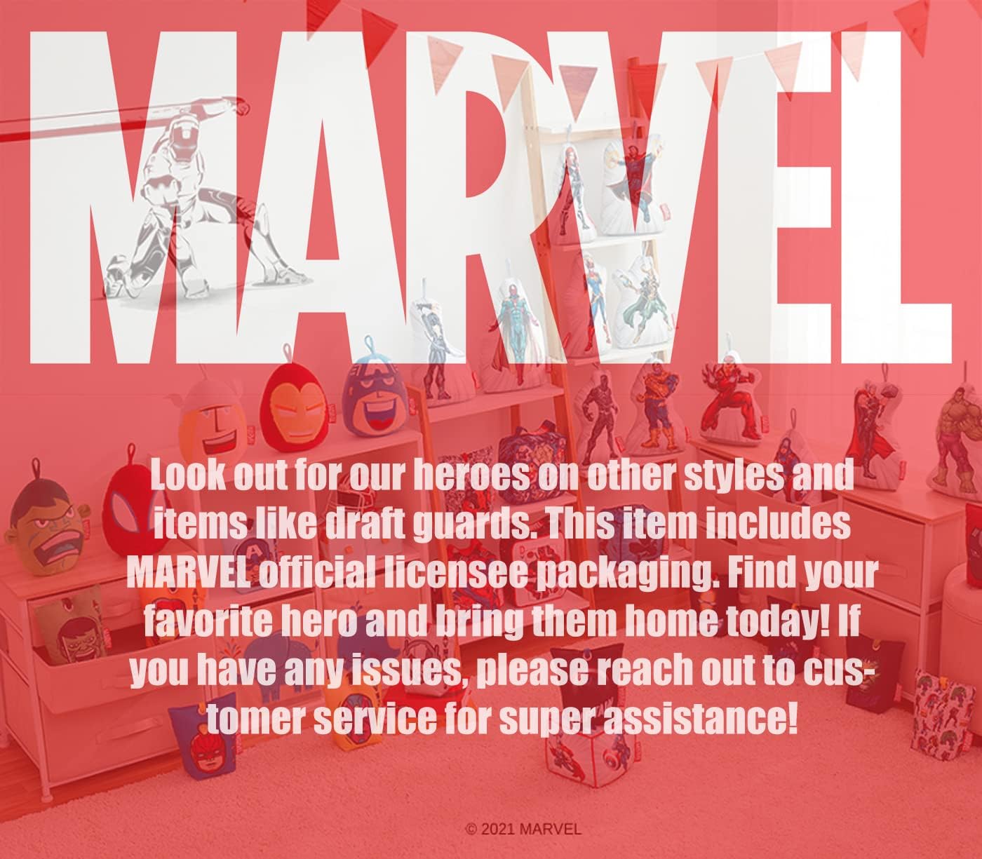 Tope de puerta del Capitán América  Producto oficial de Marvel  Con forma de cabeza de huevo totalmente funcional para el hogar  Almohada de peluche
