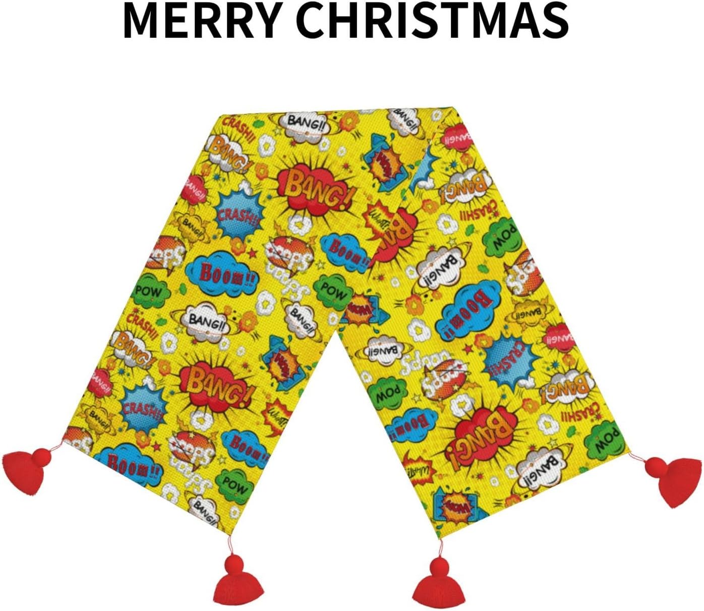 Strange Graffiti Christmas Table Runner Dining Table Decor Christmas Decorations Indoor Home Decor Christmas Table Runners Xmas Navidad Decoracion