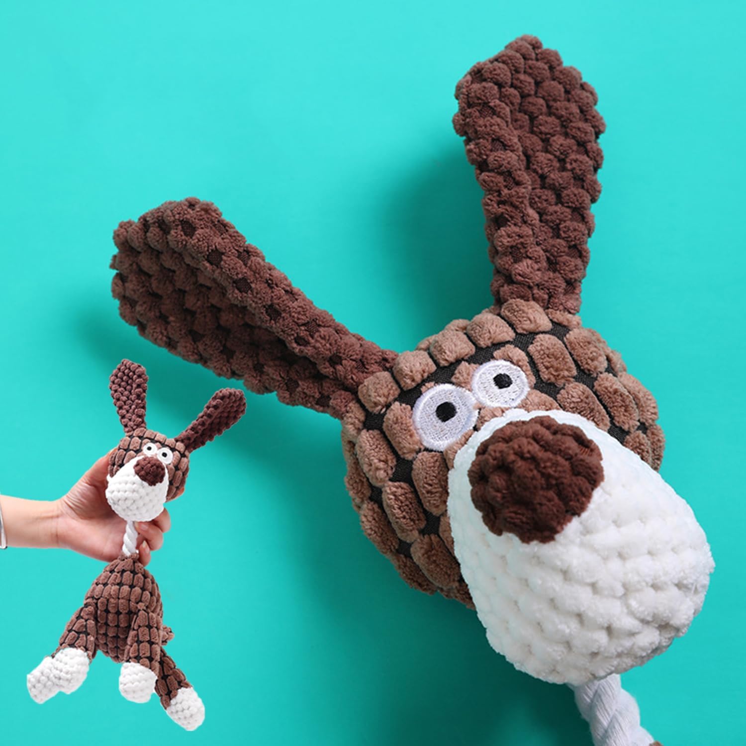 QKKO Robustplush – Juguete chirriante inmortal para masticadores agresivos, juguete chirriante de peluche para dentición de cachorros, juguetes