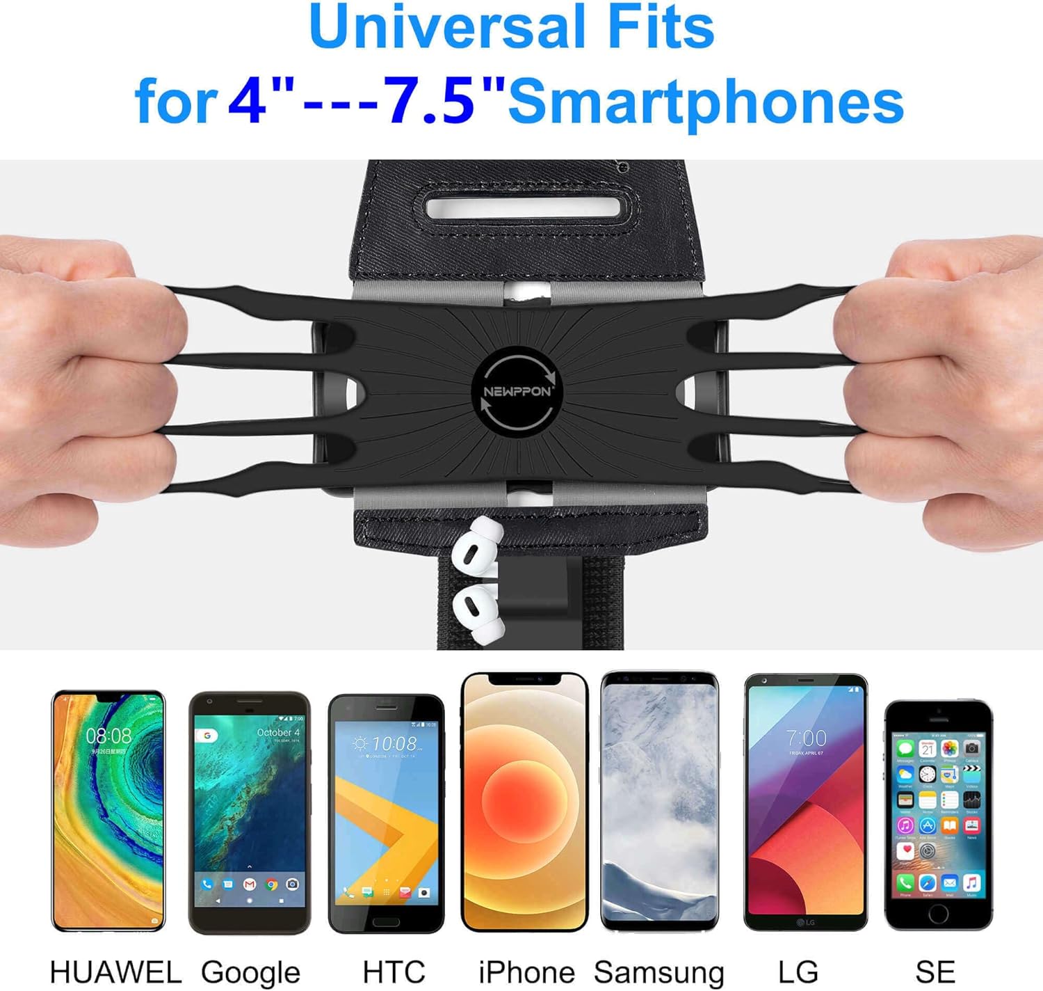 Paquete de 10 brazaletes para teléfono celular correa reflectante y ajustable compatible con iPhone 15 14 13 12 11 Mini Pro Max Plus Samsung Galaxy