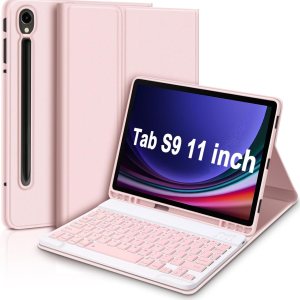 GOKOCO Funda con teclado para Samsung Galaxy Tab S9 2023 de 11 pulgadas, funda de teclado desmontable magnética con soporte para S Pen para GOKOCO Funda con teclado para Samsung Galaxy Tab S9 2023 de 11 pulgadas, funda de teclado desmontable magnética con soporte para S Pen para