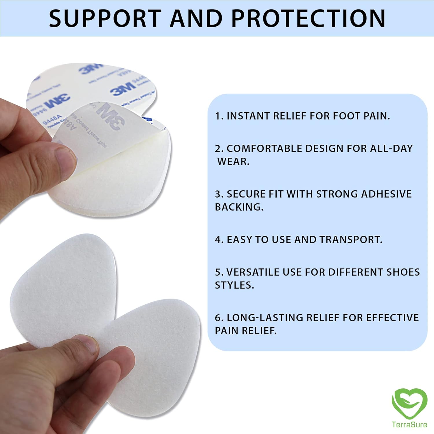Almohadillas metatarsianas para juanetes para mujer, Blanco