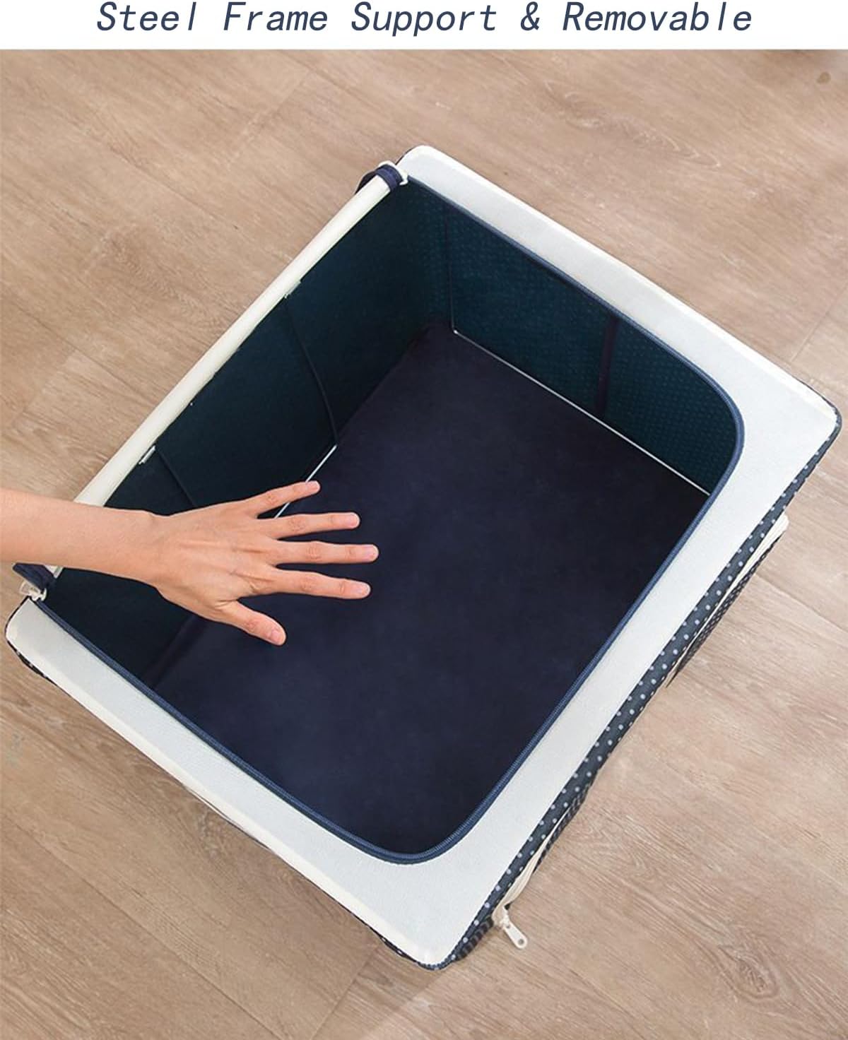 Organizador apilable e impermeable YiHang con marco de acero, ventana y doble cierre para ropa de cama, zapatos o ropa