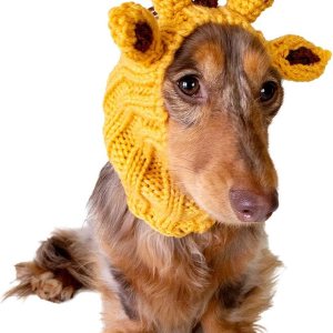 Zoo Snoods Disfraz de jirafa para perros y gatos, cálido sin solapa, capucha para mascotas, traje de perro para invierno, Halloween, Navidad y Año Zoo Snoods Disfraz de jirafa para perros y gatos, cálido sin solapa, capucha para mascotas, traje de perro para invierno, Halloween, Navidad y Año