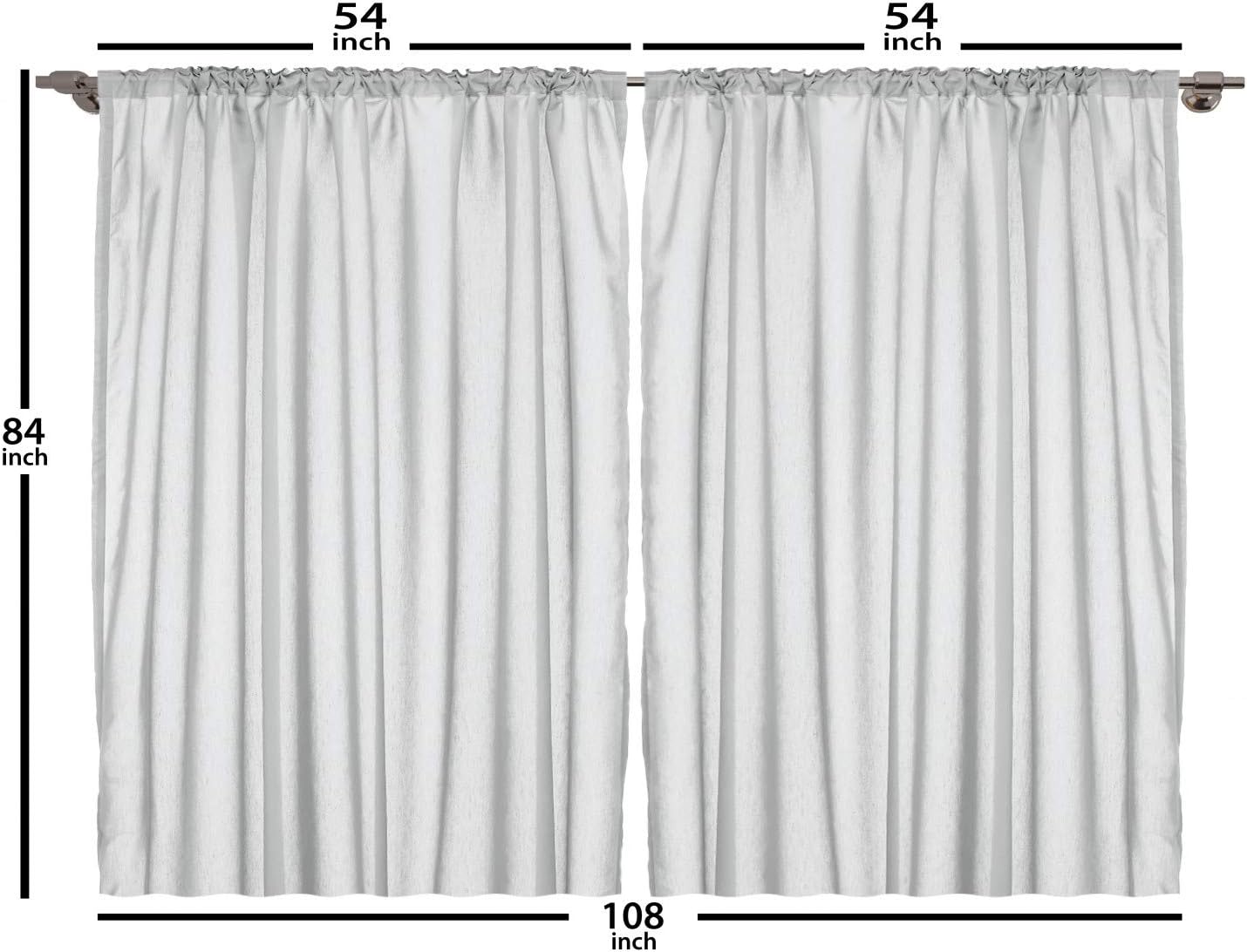 Ambesonne Cortinas orientales, paisaje oriental con ramas estampado chino tradicional, para sala de estar, dormitorio, juego de 2 paneles, 108 x 84
