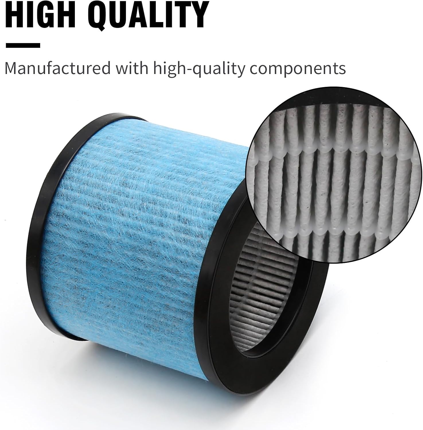 TPAP002 Filtro HEPA de repuesto para purificador de aire TOPPIN TPAP002 Comfy Air C1, H13 HEPA tipo y prefiltro de carbón activado, TPFF002, paquete