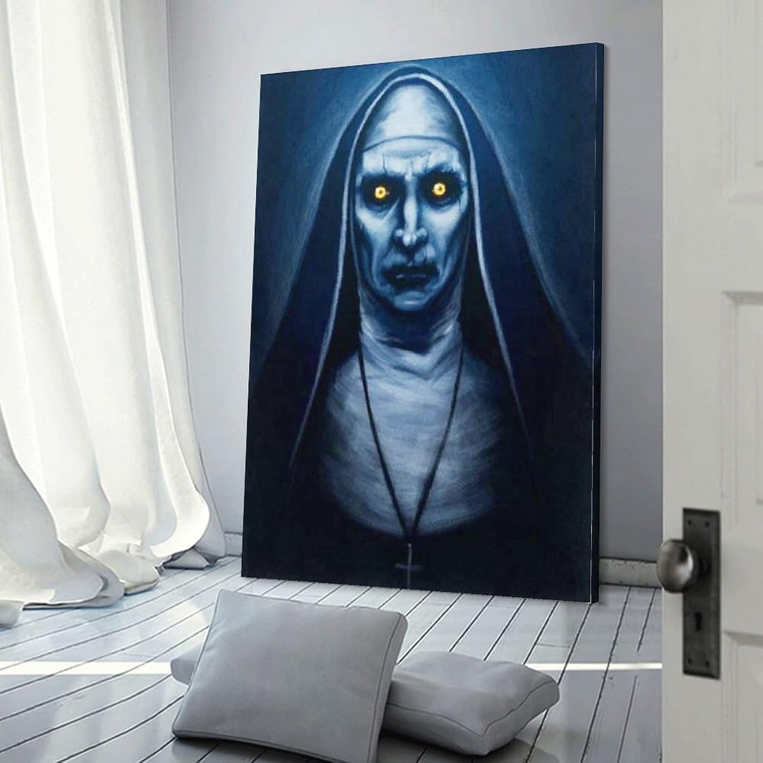 Pósteres de arte de terror, carteles de decoración de habitación de monja aterradora, pósteres geniales para decoración de pared, decoración de