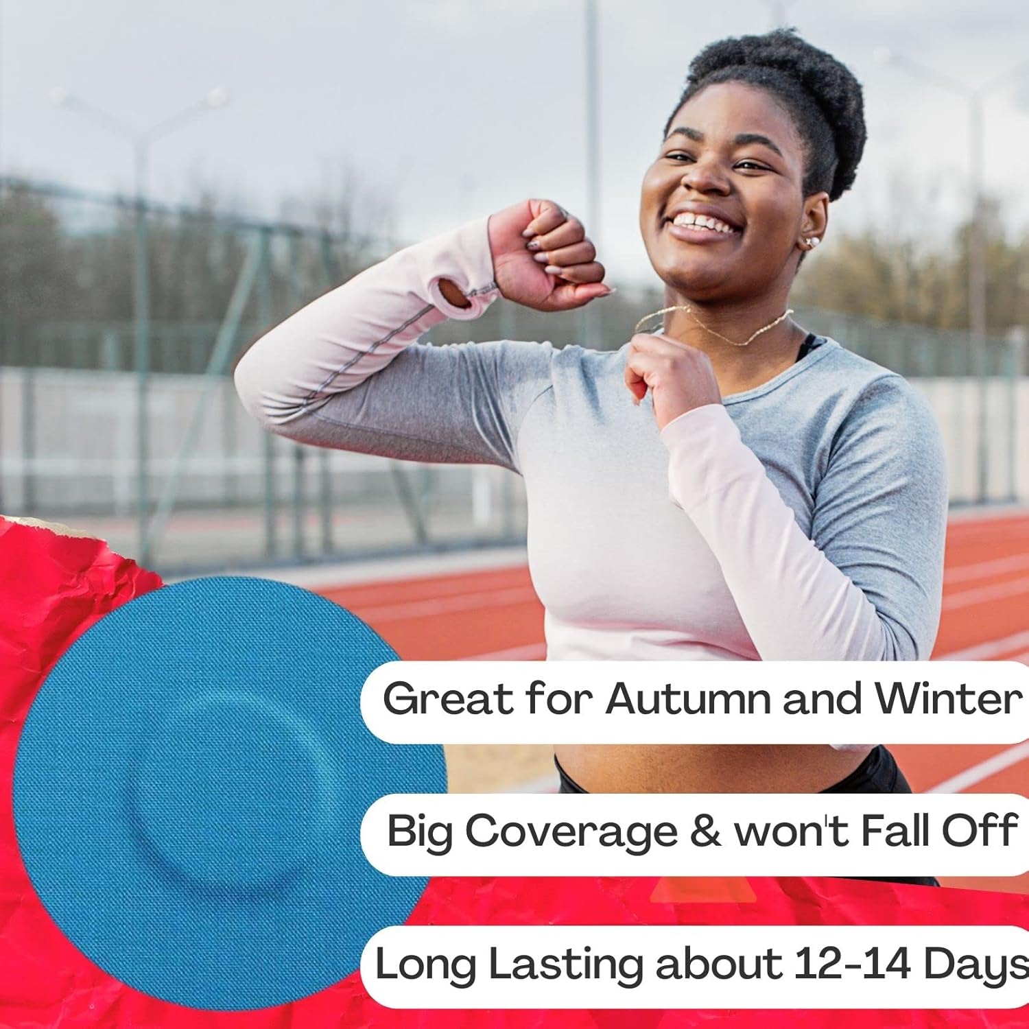 Paquete de 20 parches de sensor compatibles con Freestyle Libre de 2 y 14 días, color azul, sin látex, parche CGM negro y bonitas cubiertas CGM
